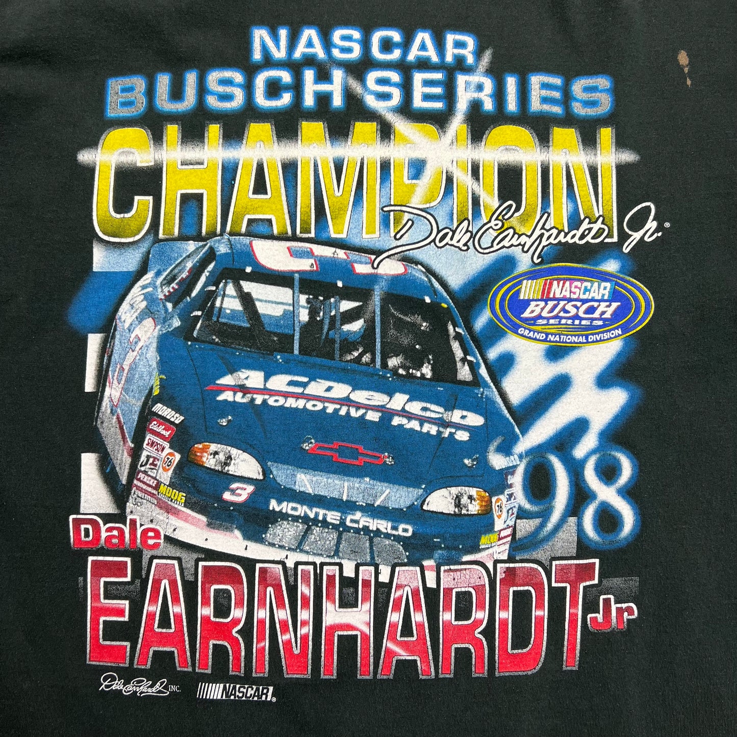 1998 Dale Earnhardt Jr. Busch Series NASCAR Champion T-shirt - L