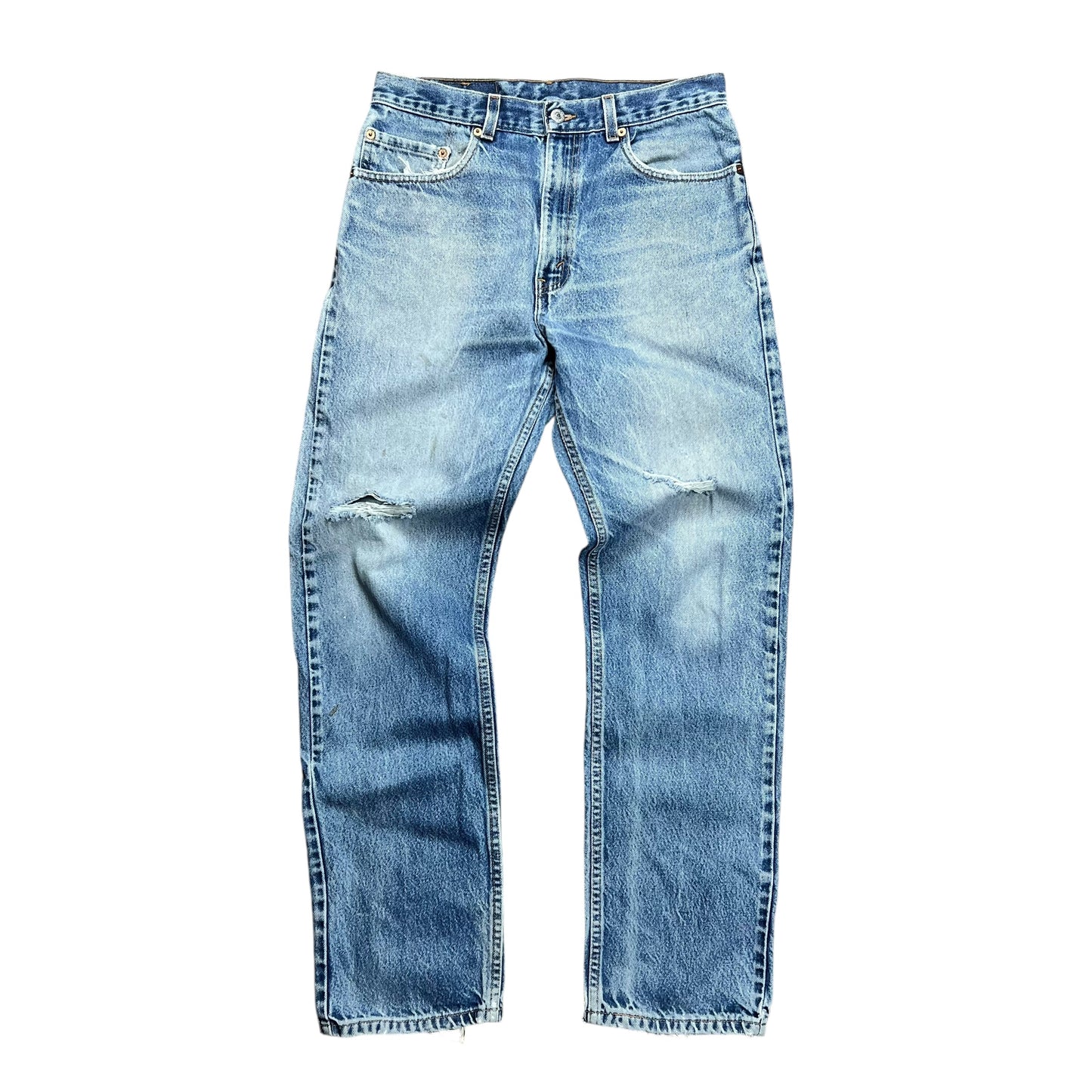 Levi’s 505 Faded & Distressed Light Wash Jeans - 30”