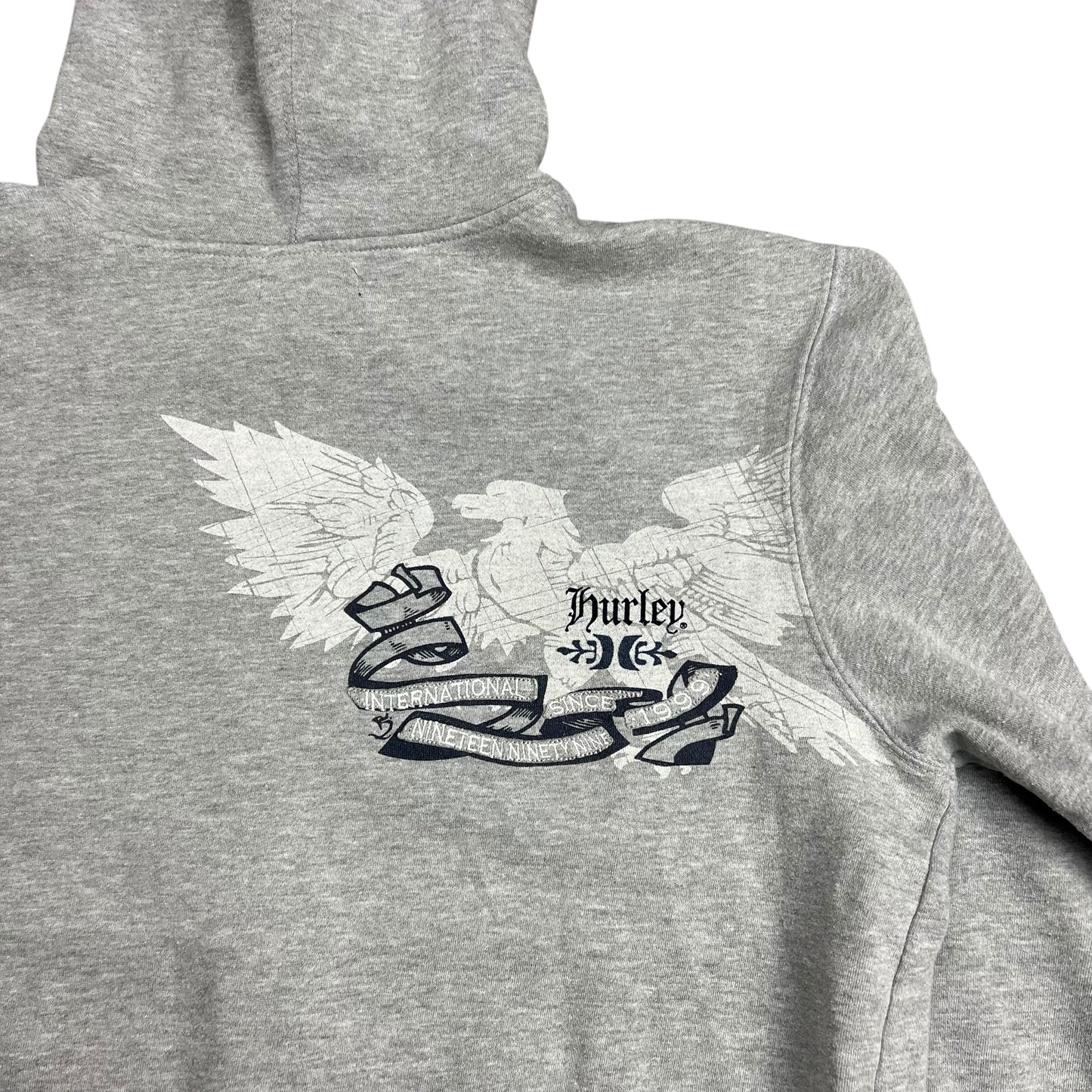 Hurley Grey Full-Zip Hoodie - XL