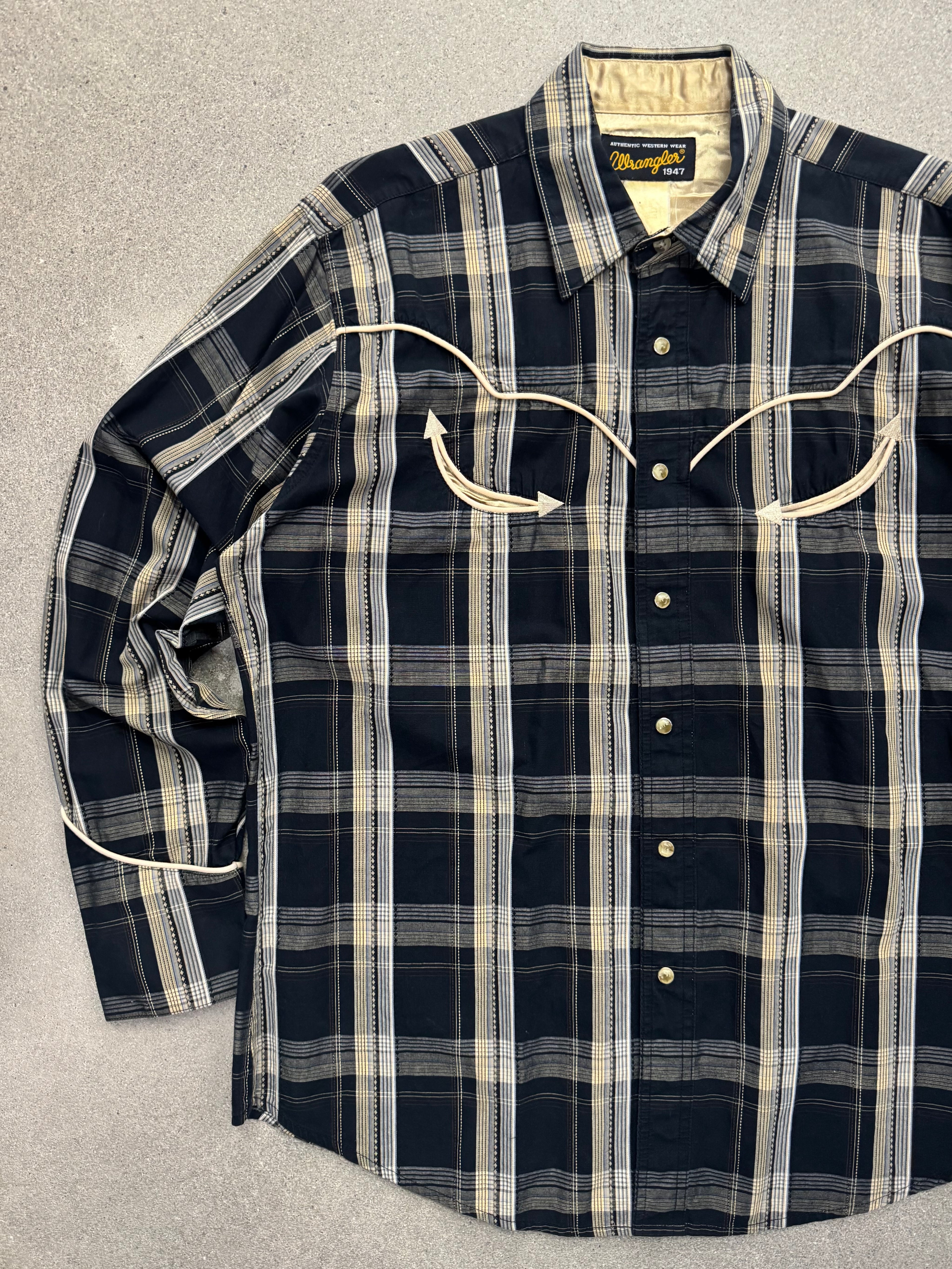 Wrangler Western Smile Pocket Button-Up Cowboy Shirt - XL