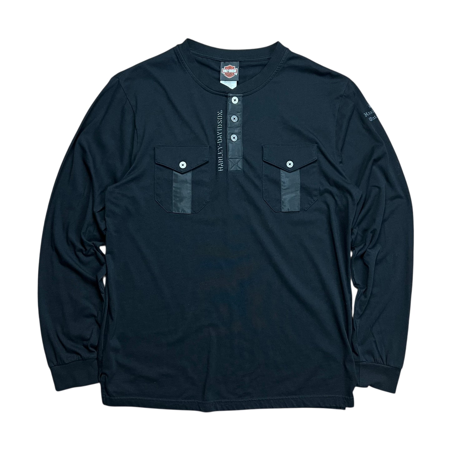 Harley-Davidson Black Long-sleeve Pocket Shirt - L