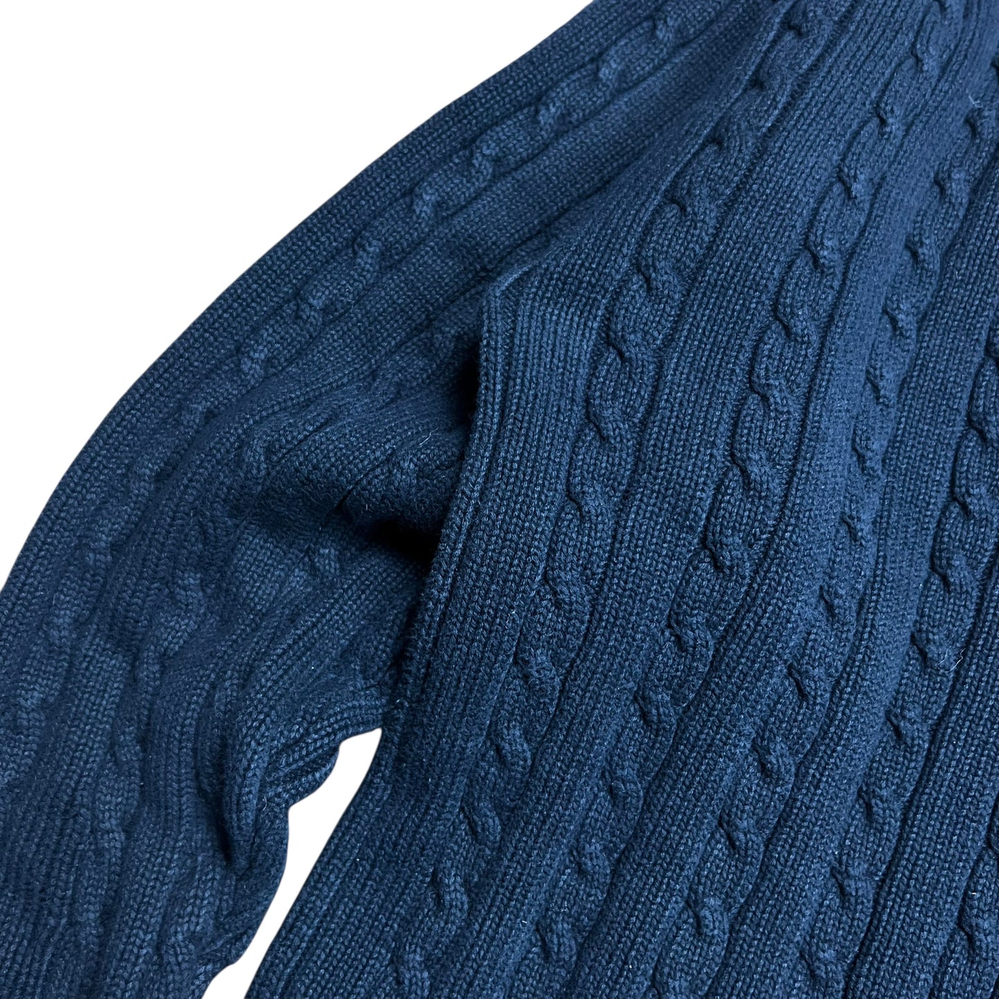 Christopher Rand Cable Knit V-neck Sweater - L