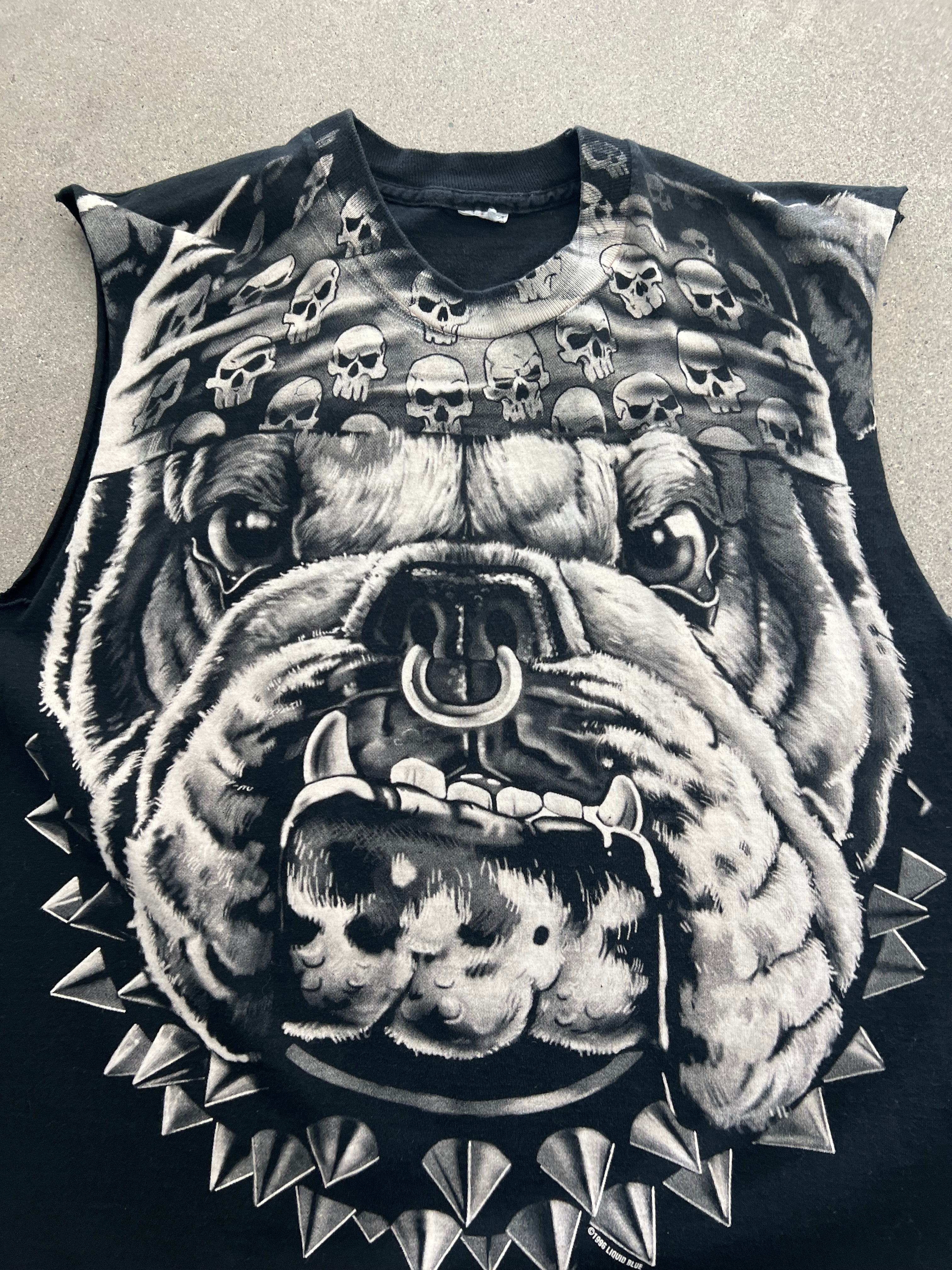 1996 Liquid Blue Sleeveless Bulldog Shirt - XL