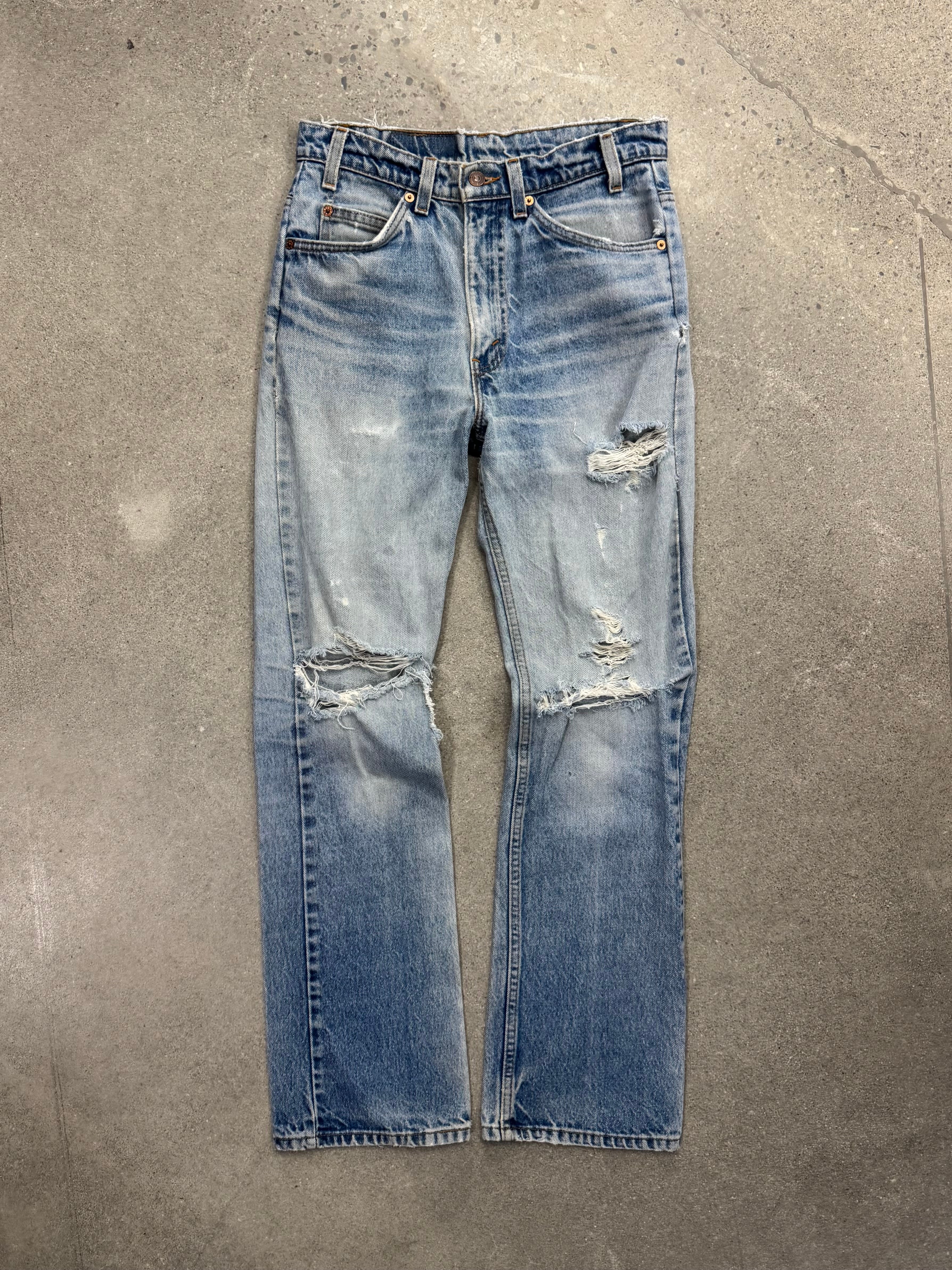 Faded & Distressed Levi’s 517 Orange Tab Jeans - 30”
