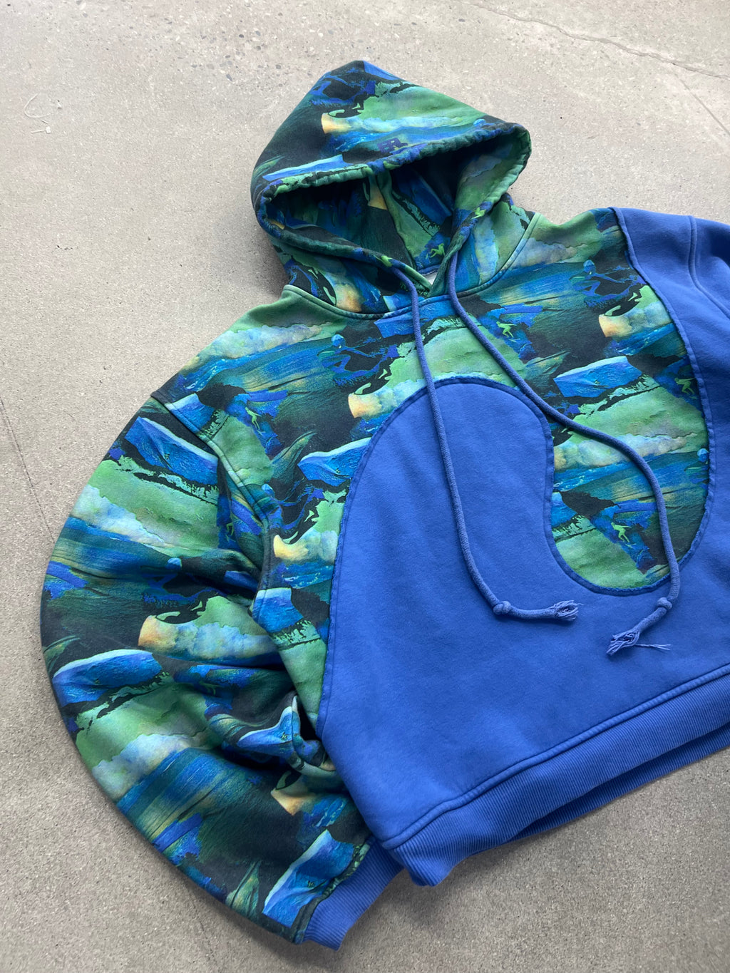ERL Paneled Swirl Hoodie - L