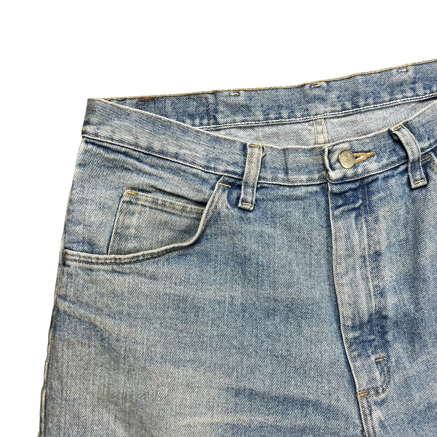 Wrangler Faded Light Wash Jean Shorts - 32”