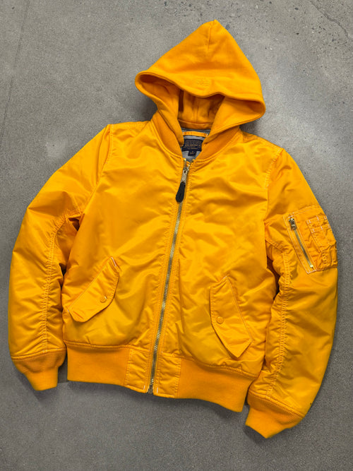 Alpha Industries MA-1 D-Tec Hood Flight Bomber Jacket - S