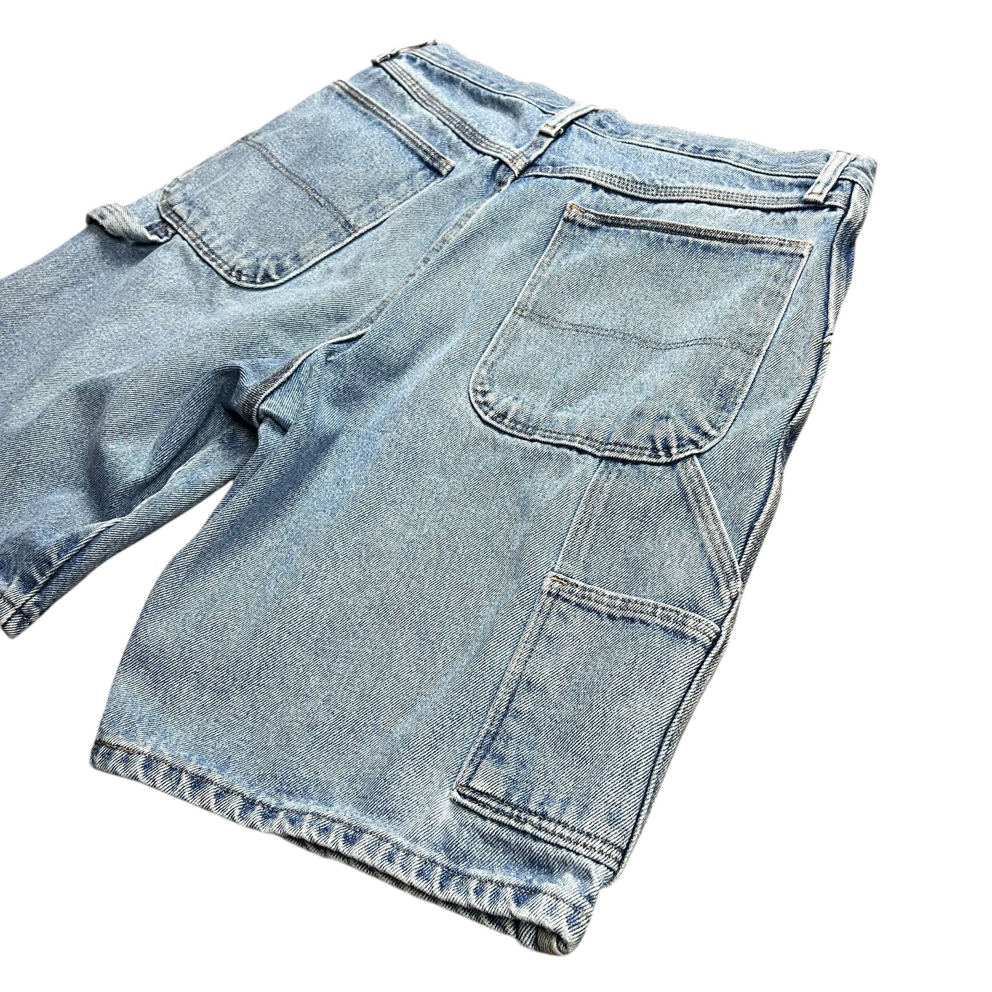Rustler Faded Light Wash Carpenter Jean Shorts - 32"