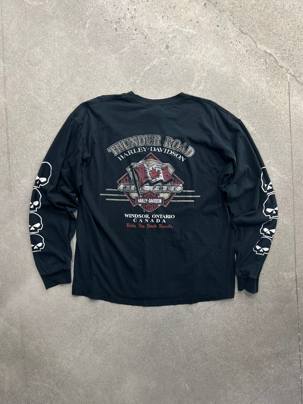 2005 Harley-Davidson Skull Long Sleeve Shirt - XL