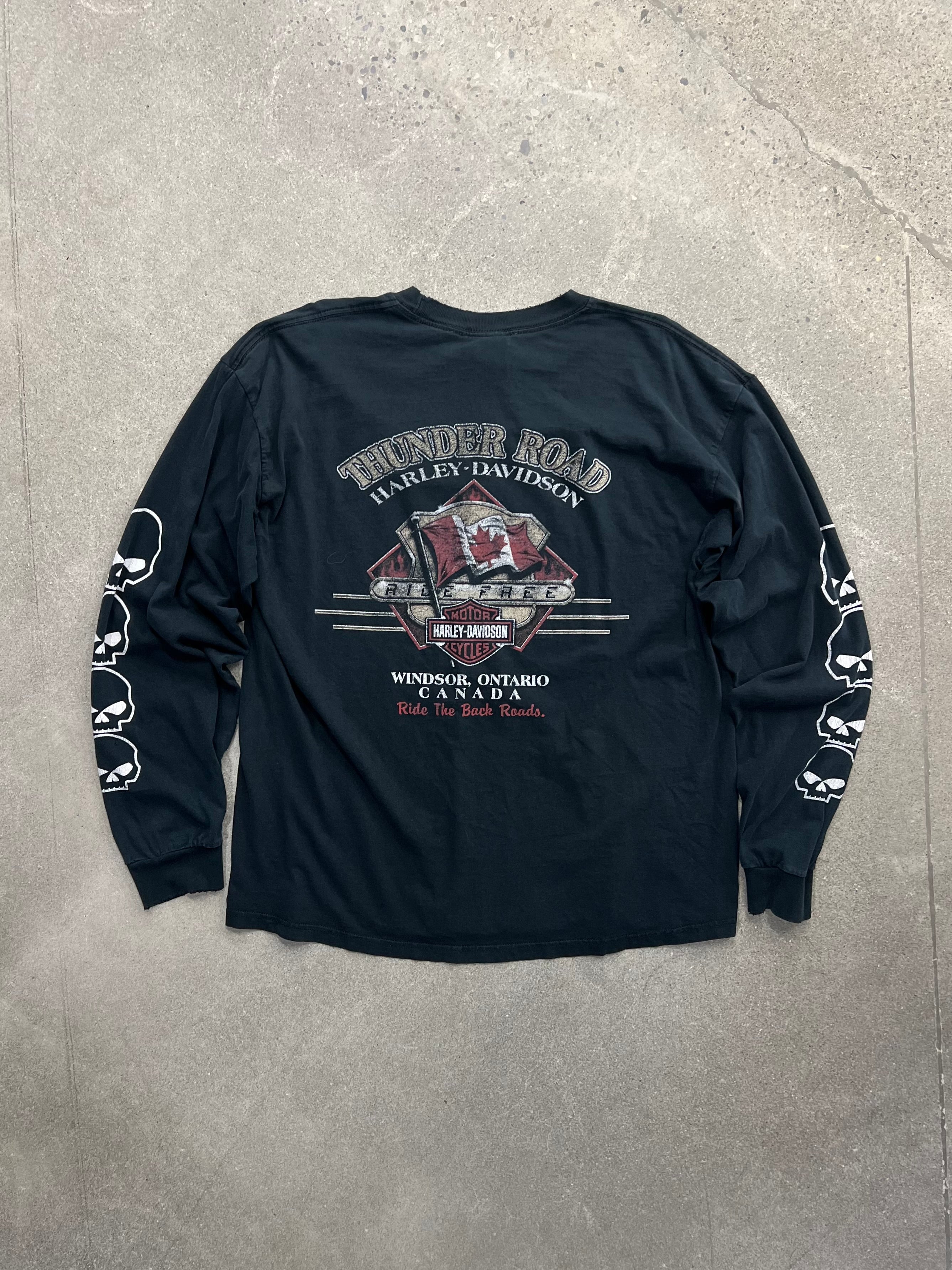 2005 Harley-Davidson Skull Long Sleeve Shirt - XL