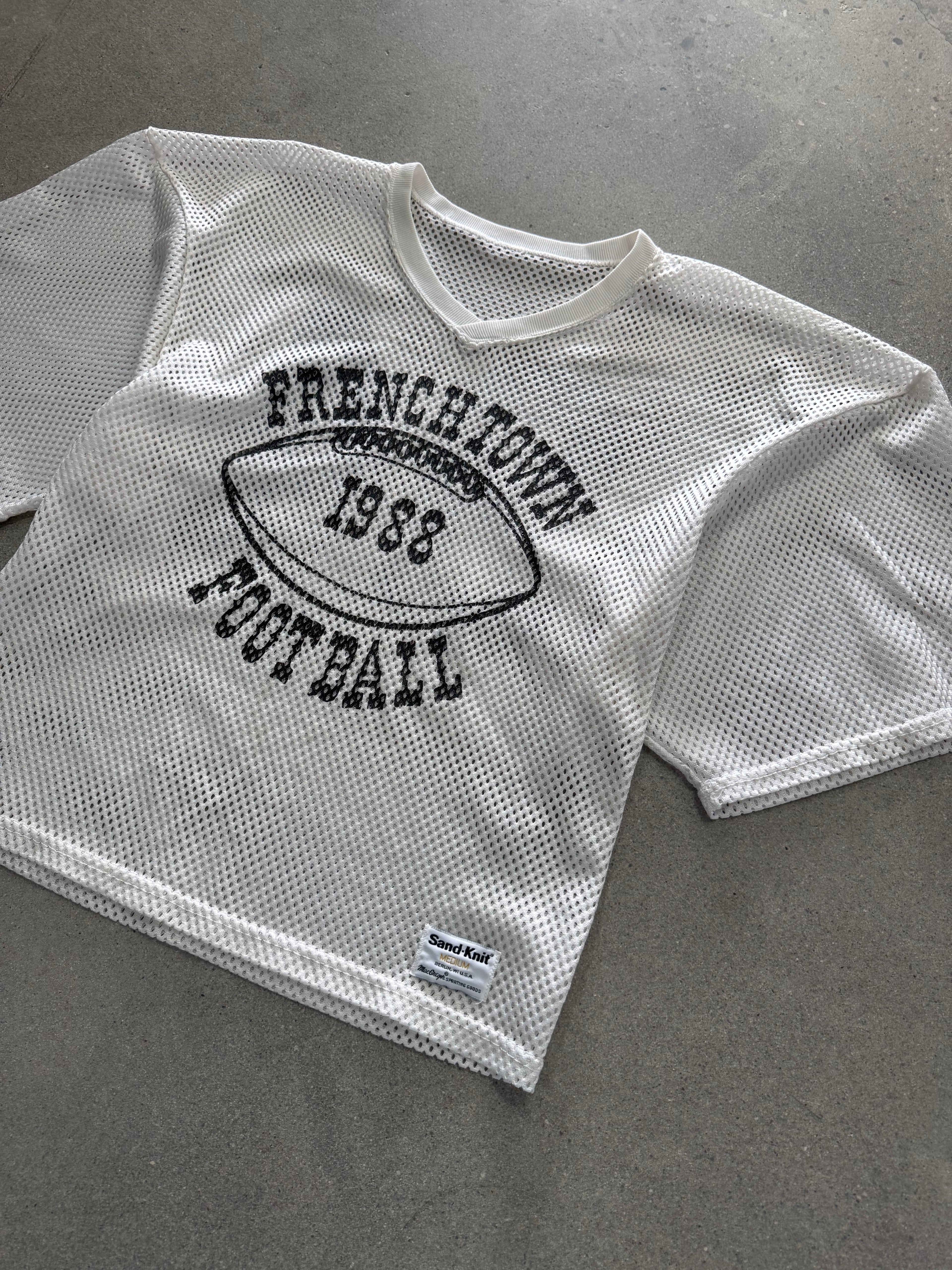1988 French Town Cropped Mesh Practice Football Jersey - M
