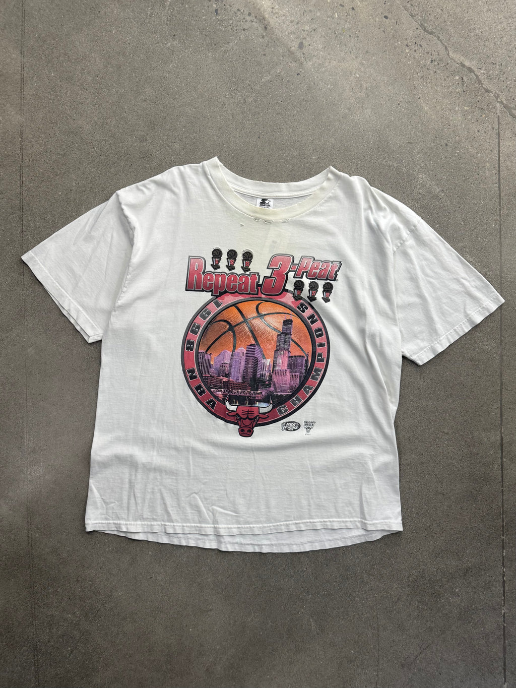 T-Shirt 1998 Starter Chicago Bulls Triple Champion NBA - XXL