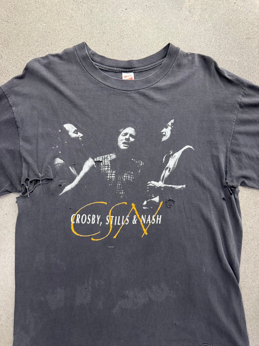 Faded 1992 Crosby, Stills & Nash CSN T-Shirt - L