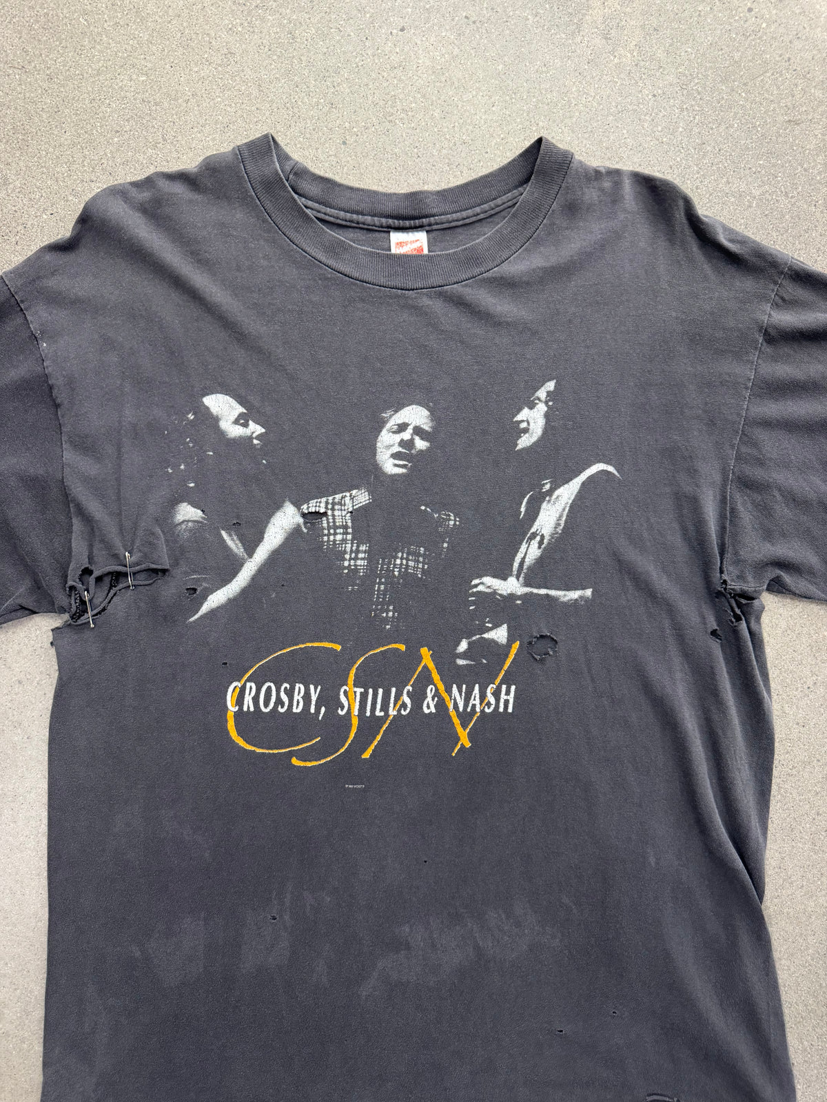 Faded 1992 Crosby, Stills & Nash CSN T-Shirt - L
