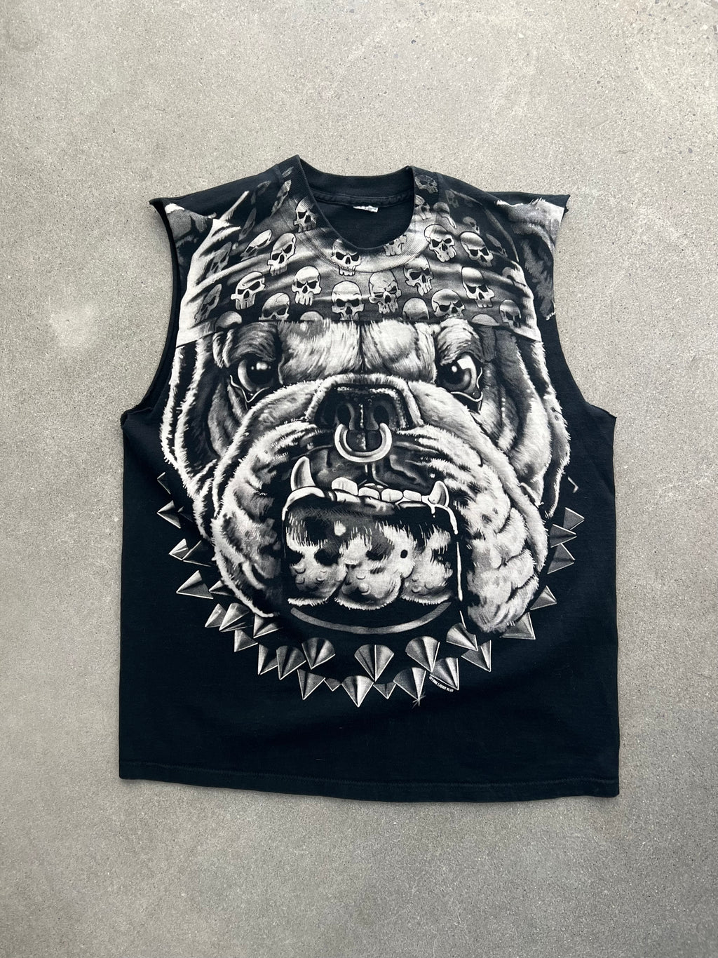1996 Liquid Blue Sleeveless Bulldog Shirt - XL