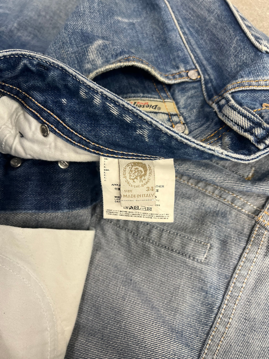 Diesel Distressed Italian Jeans - 36”