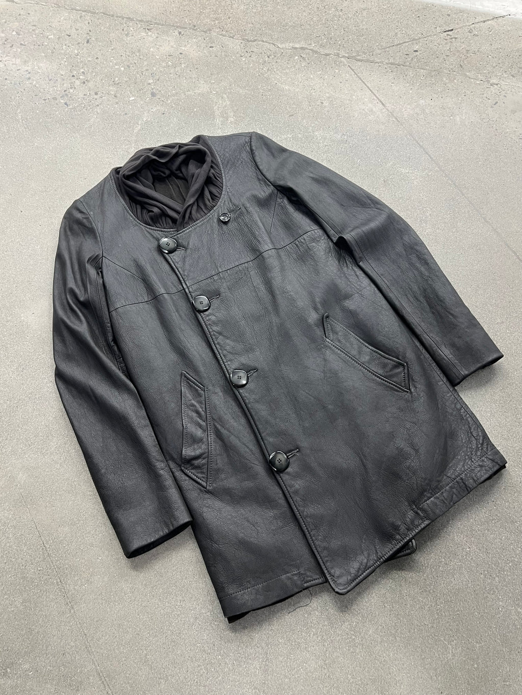 Rick Owens FW04 Lambskin Leather Coat - 6