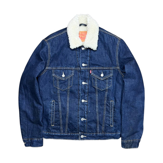 Levi's Type III Dark Wash Sherpa Jacket - M