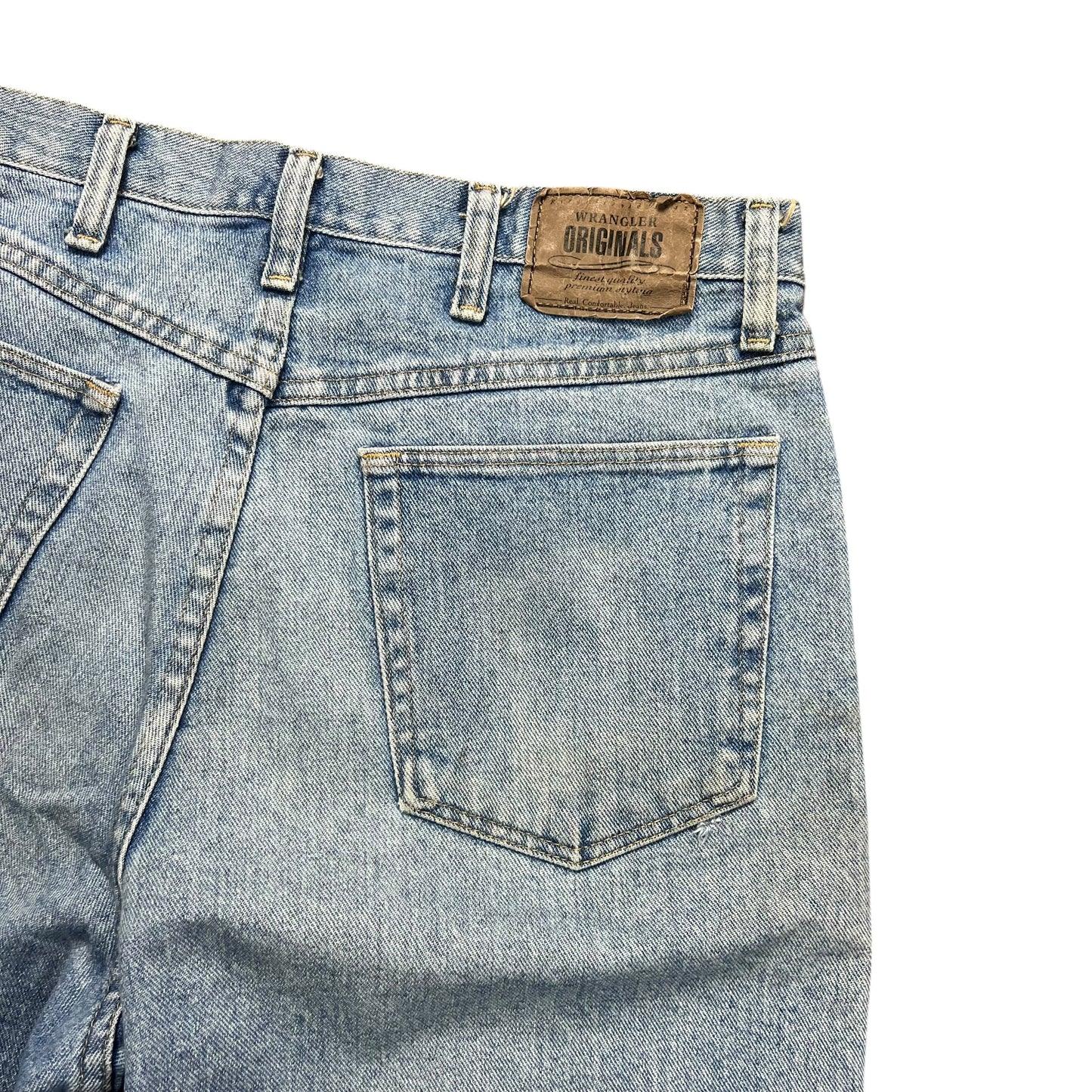 Wrangler Faded Light Wash Jean Shorts - 32”