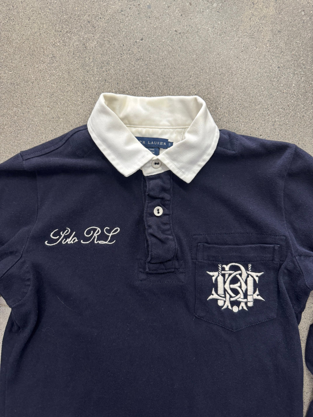 Ralph Lauren Collegiate Crest Rugby Shirt - S