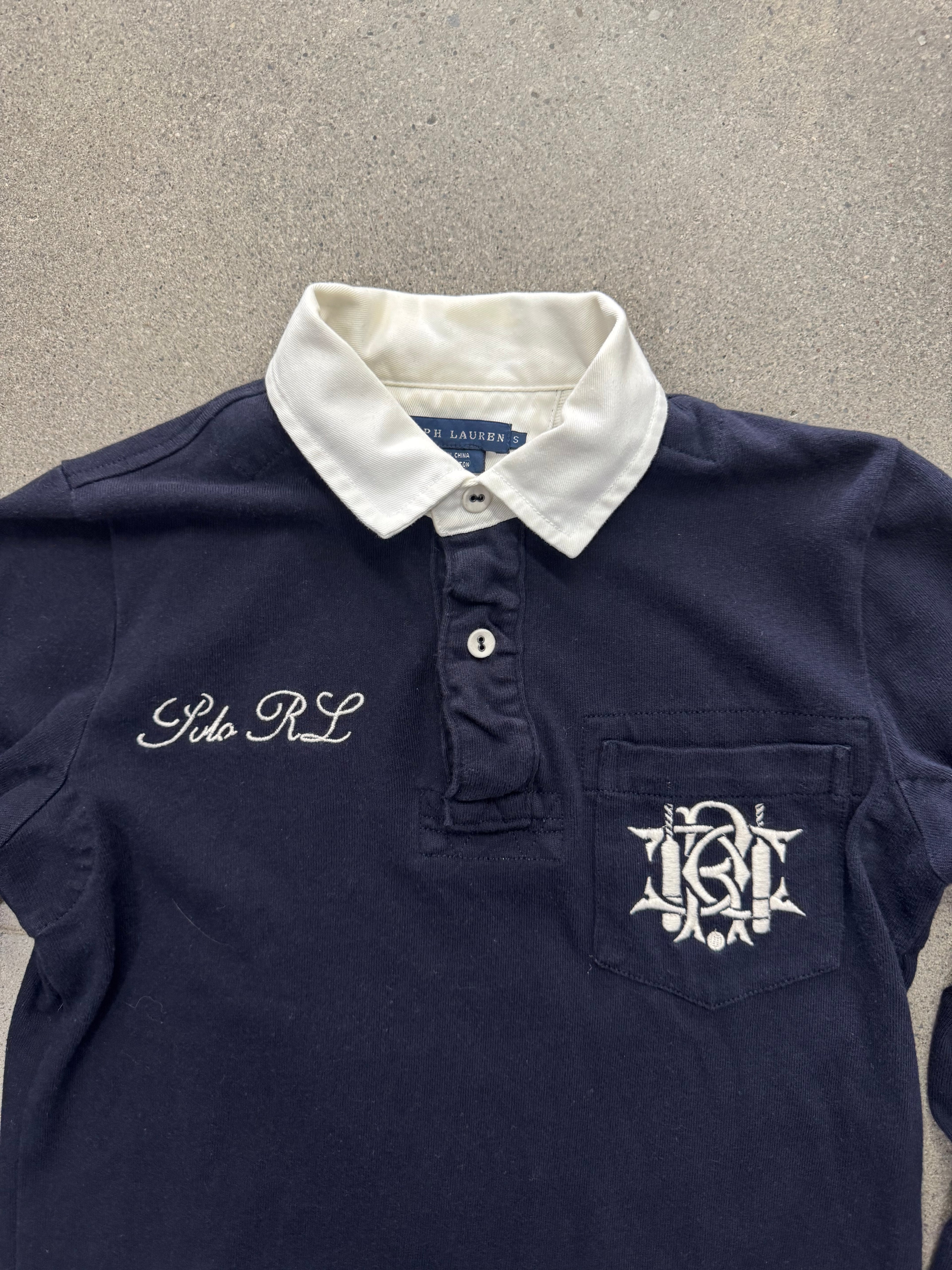 Ralph Lauren Collegiate Crest Rugby Shirt - S