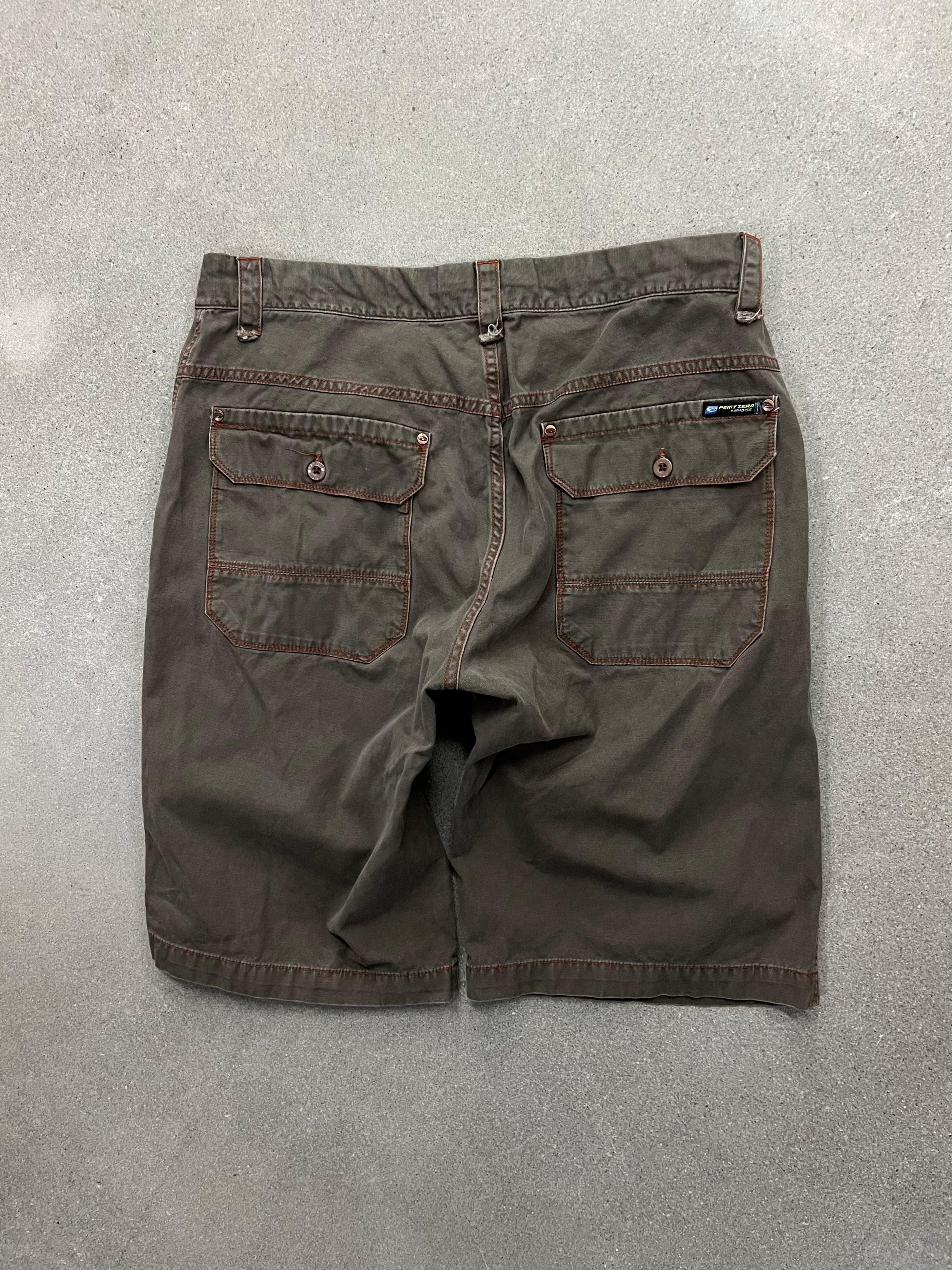 Point Zero Paradise Contrast Stitch Shorts - 36”