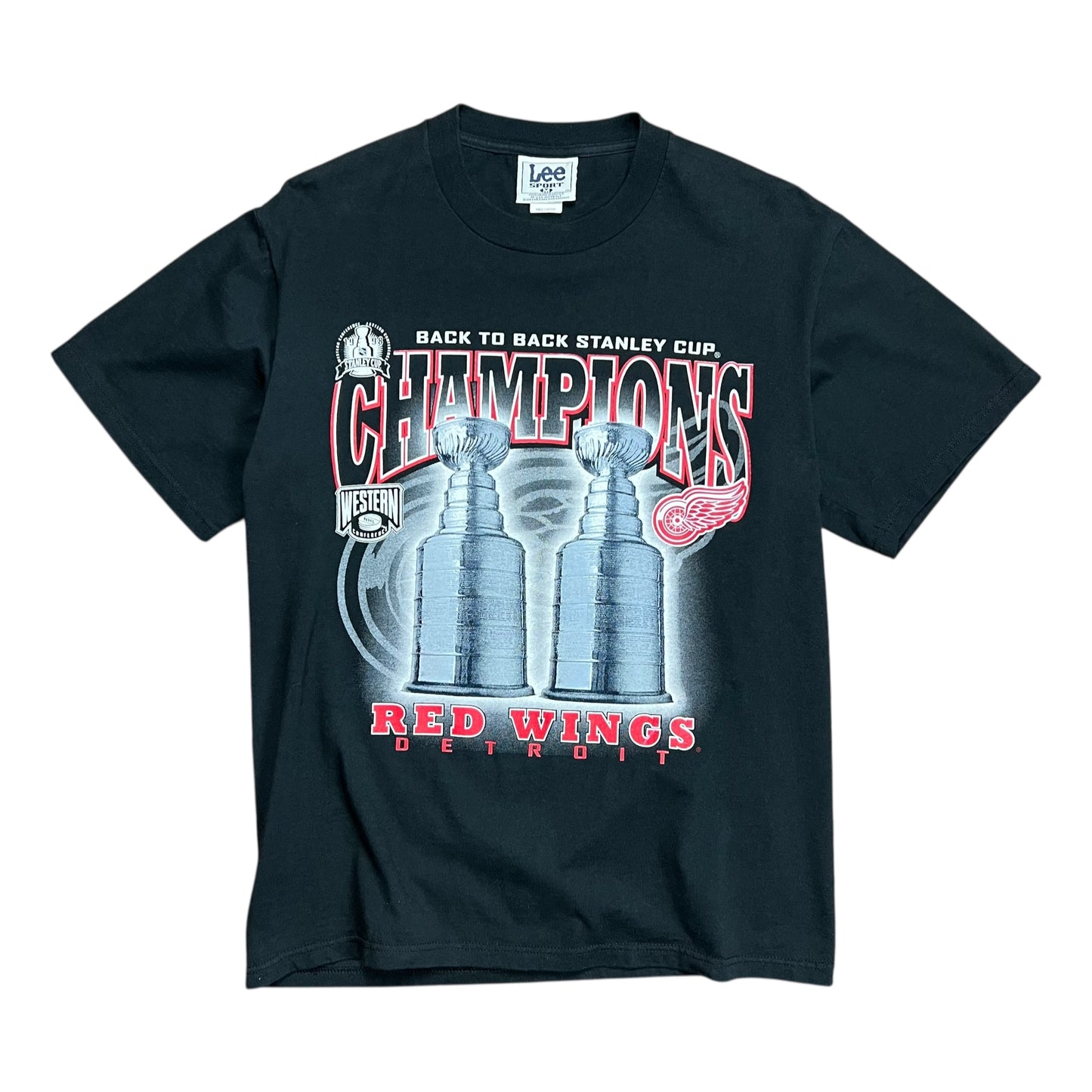 1998 Detroit Red Wings Back To Back NHL Stanley Cup Champions T-shirt - M