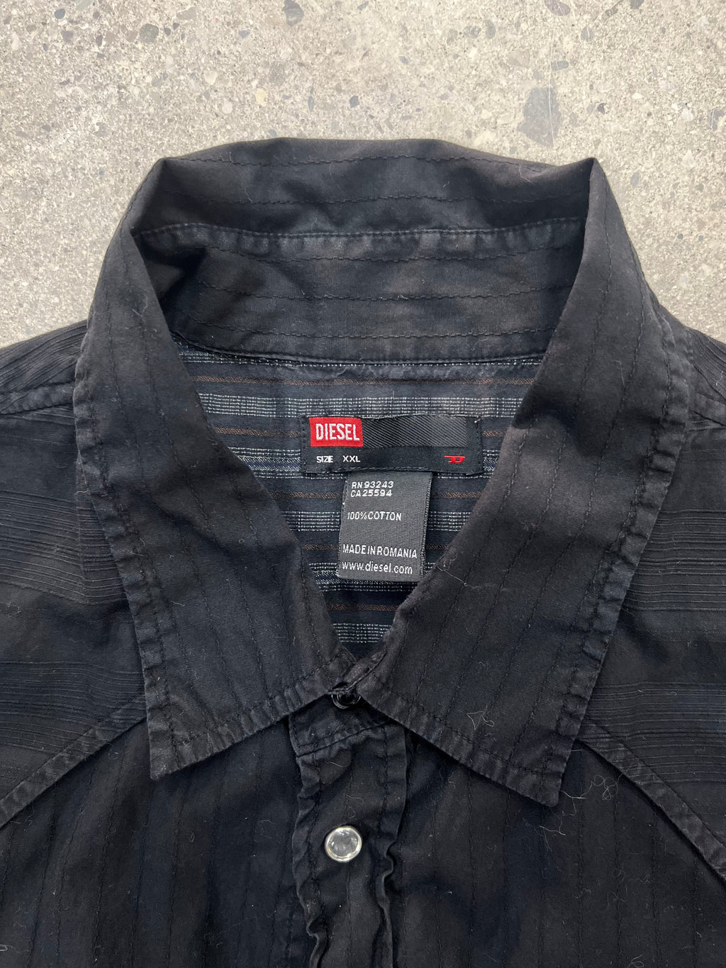 Diesel Pearl Snap Button-Up Shirt - XL