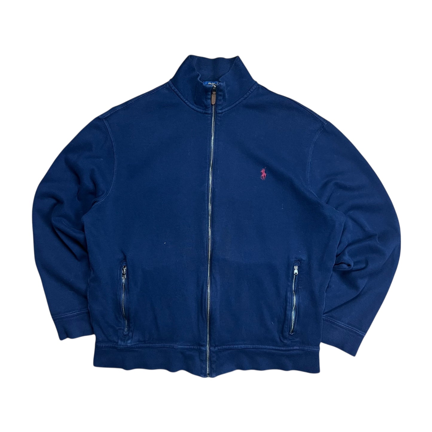 Polo Ralph Lauren Navy Estate Rib Zip-up Sweater - L