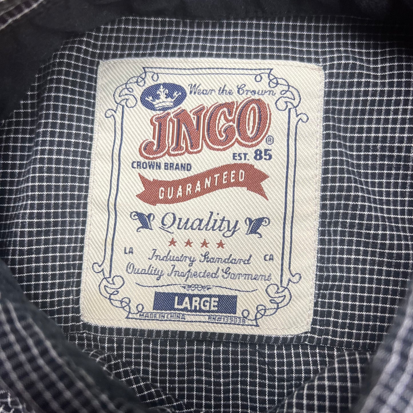 JNCO Checkered Button-up Shirt - L