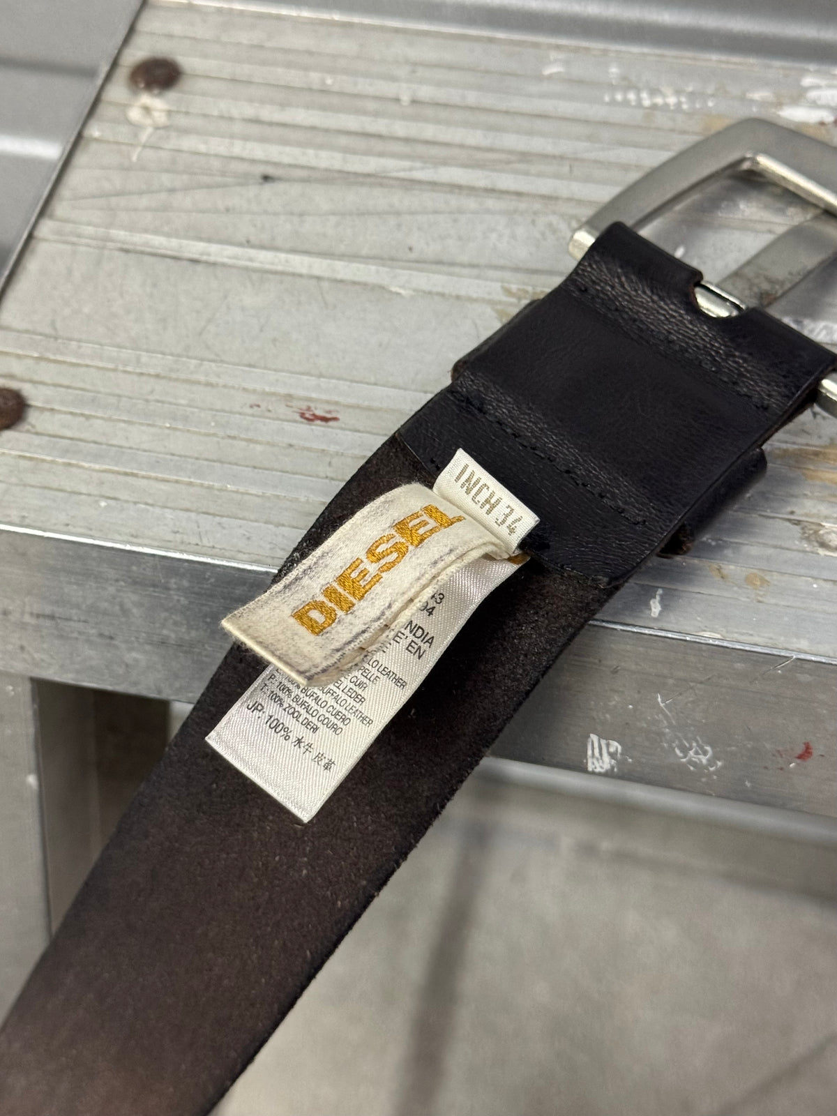 Diesel Buffalo Leather Belt - 34”