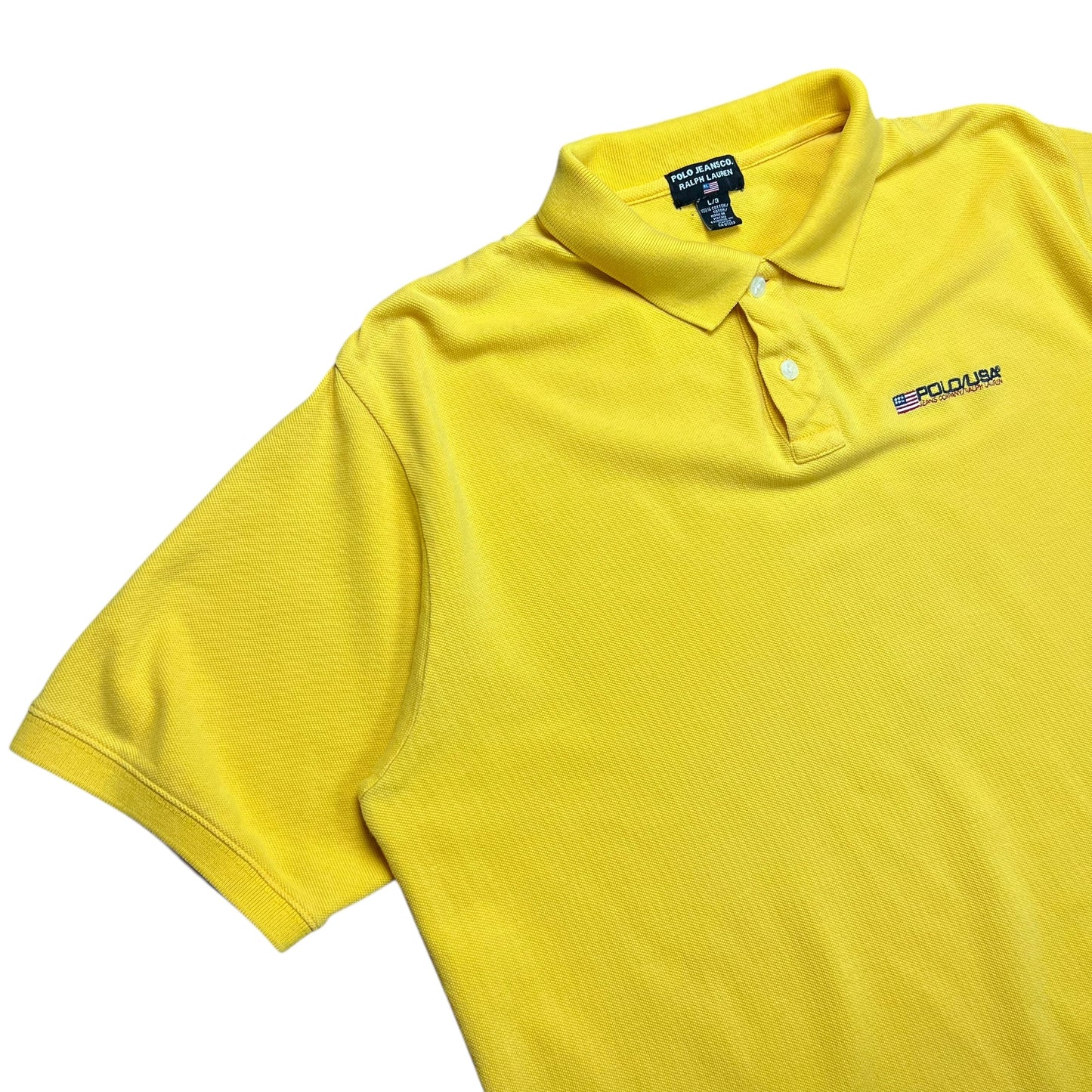 Polo Jeans Co Ralph Lauren Yellow USA Polo Shirt - XL