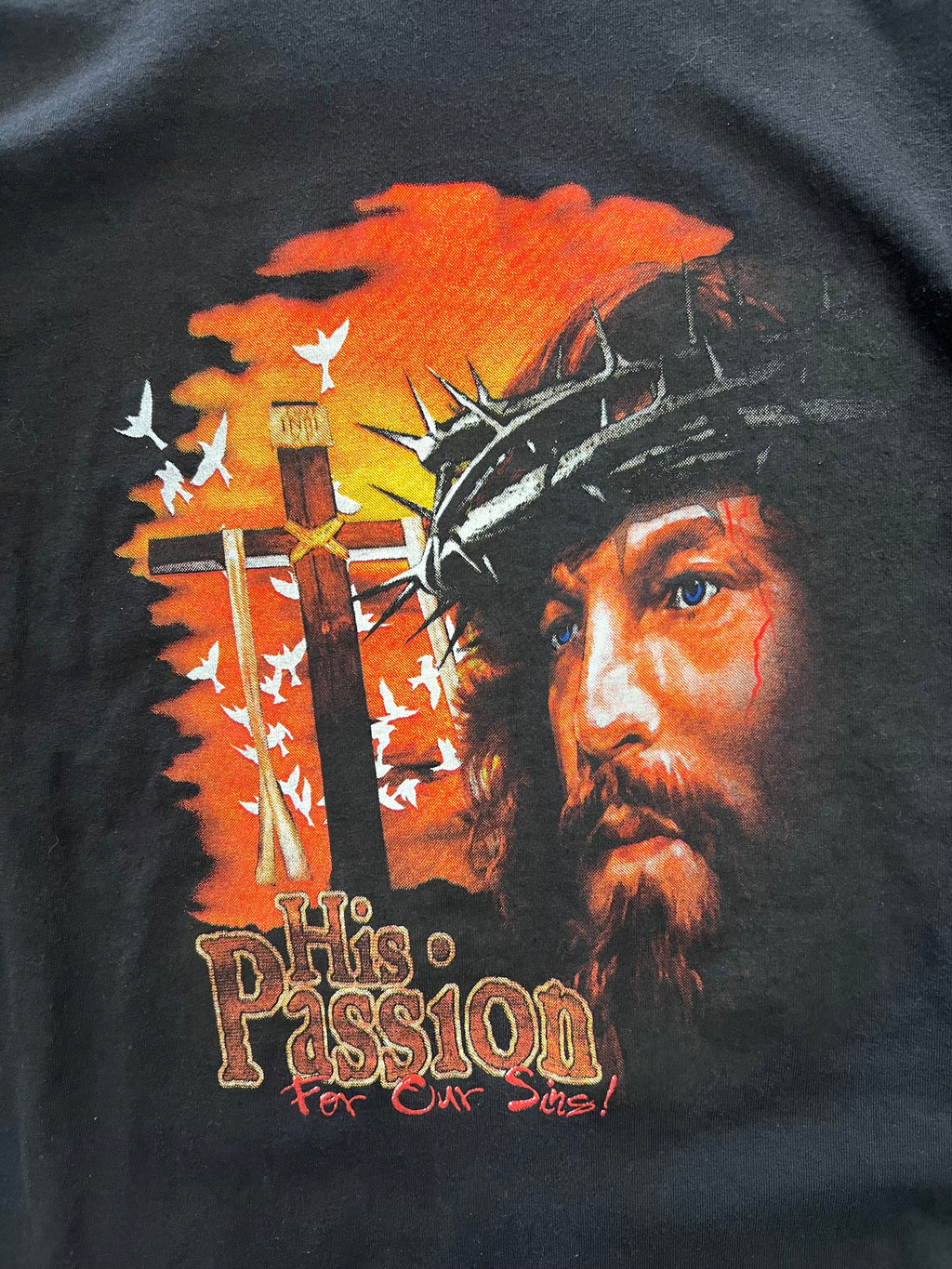His Passion For Our Sins Jesus T-Shirt - XL