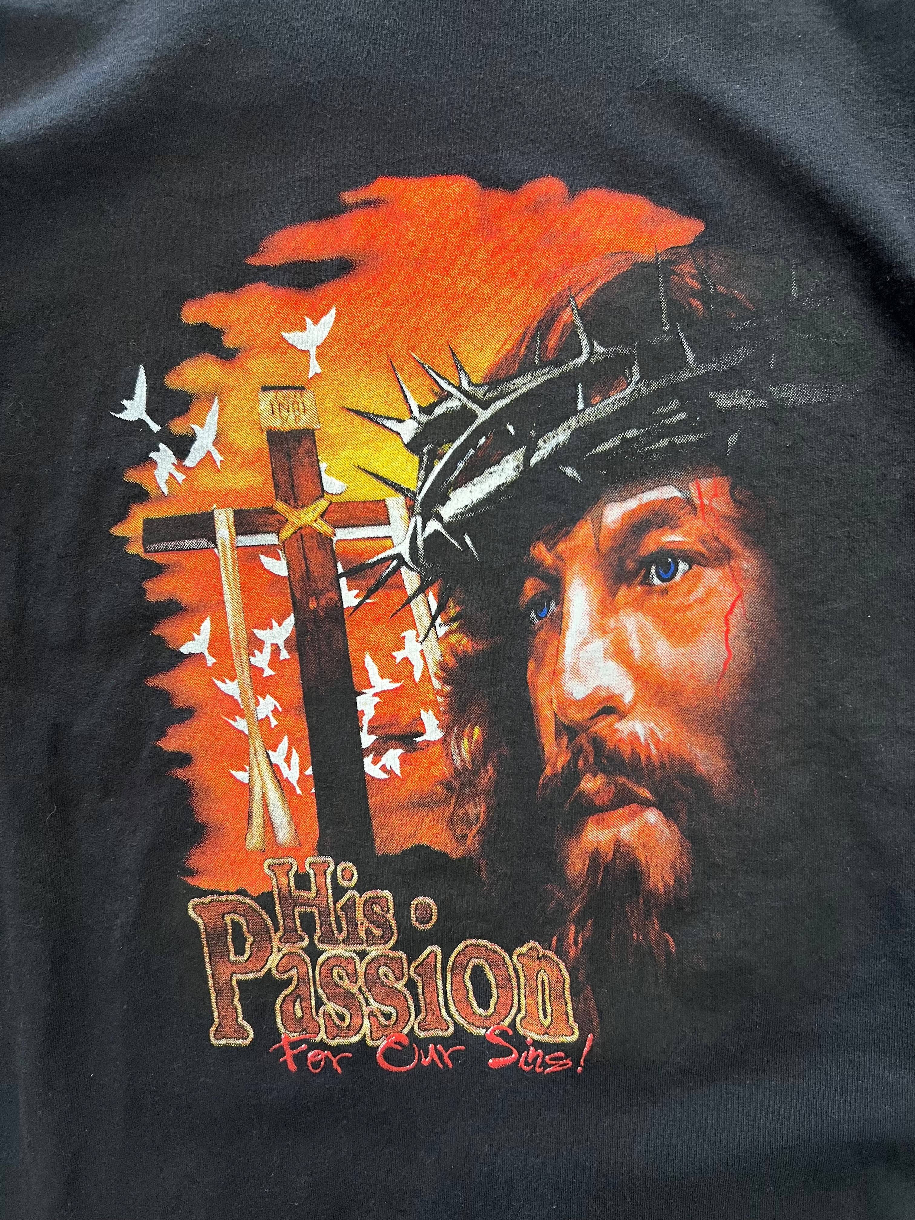 His Passion For Our Sins Jesus T-Shirt - XL