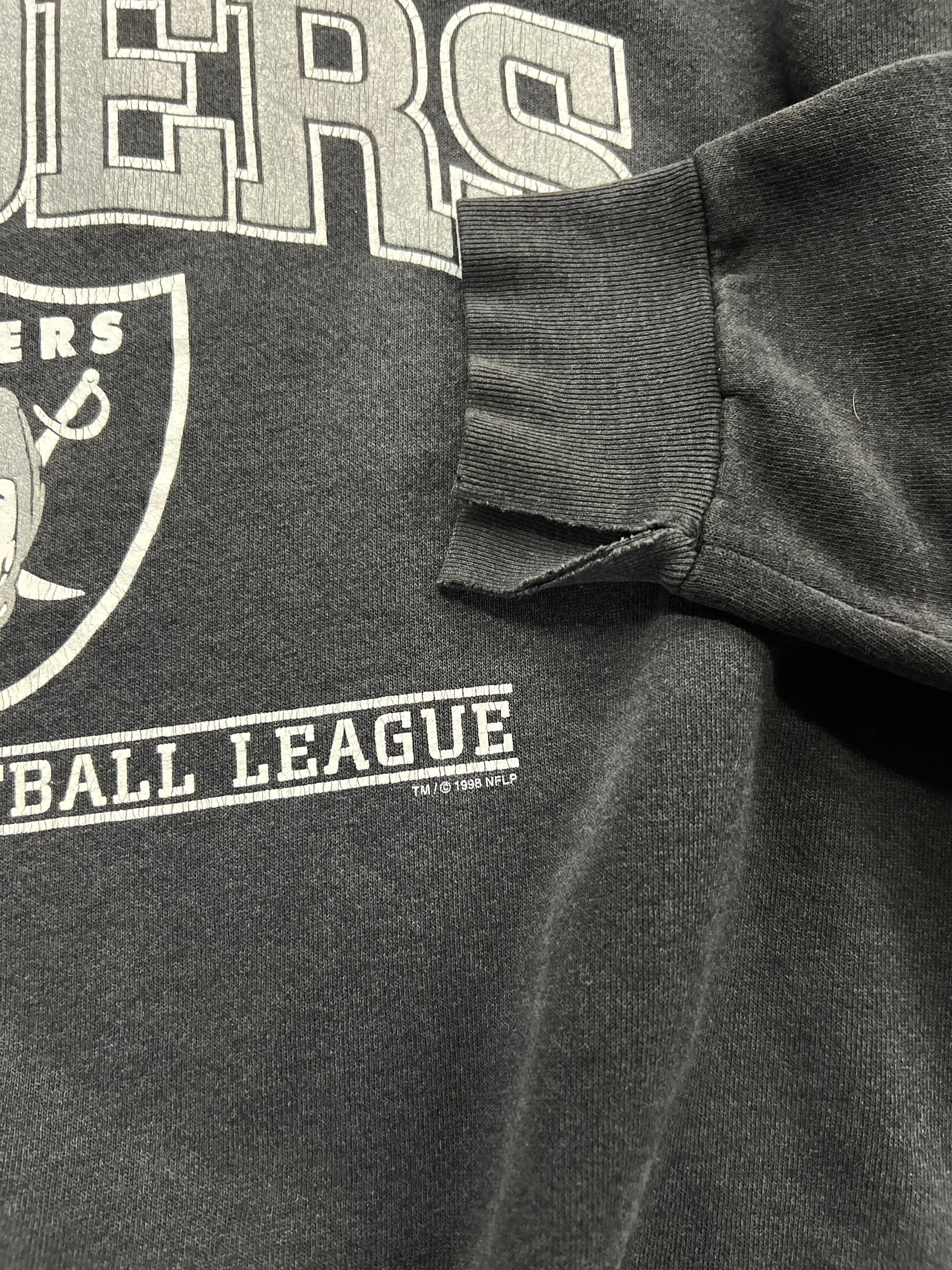 Faded Oakland Raiders NFL Crewneck Sweatshirt - L
