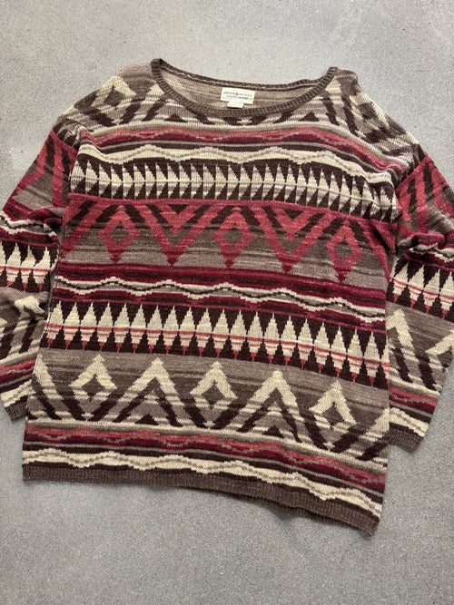 Denim & Supply Ralph Lauren Southwestern Henley Knit Sweater - M