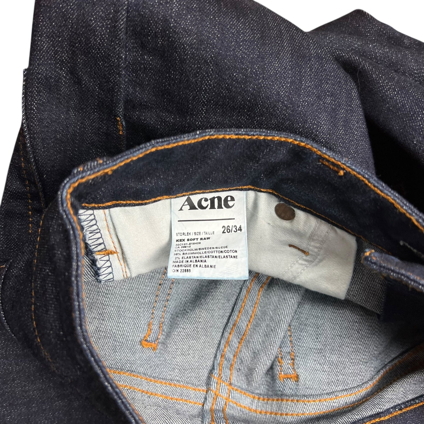 Acne Studios Dark Blue Skinny Jeans - 26”