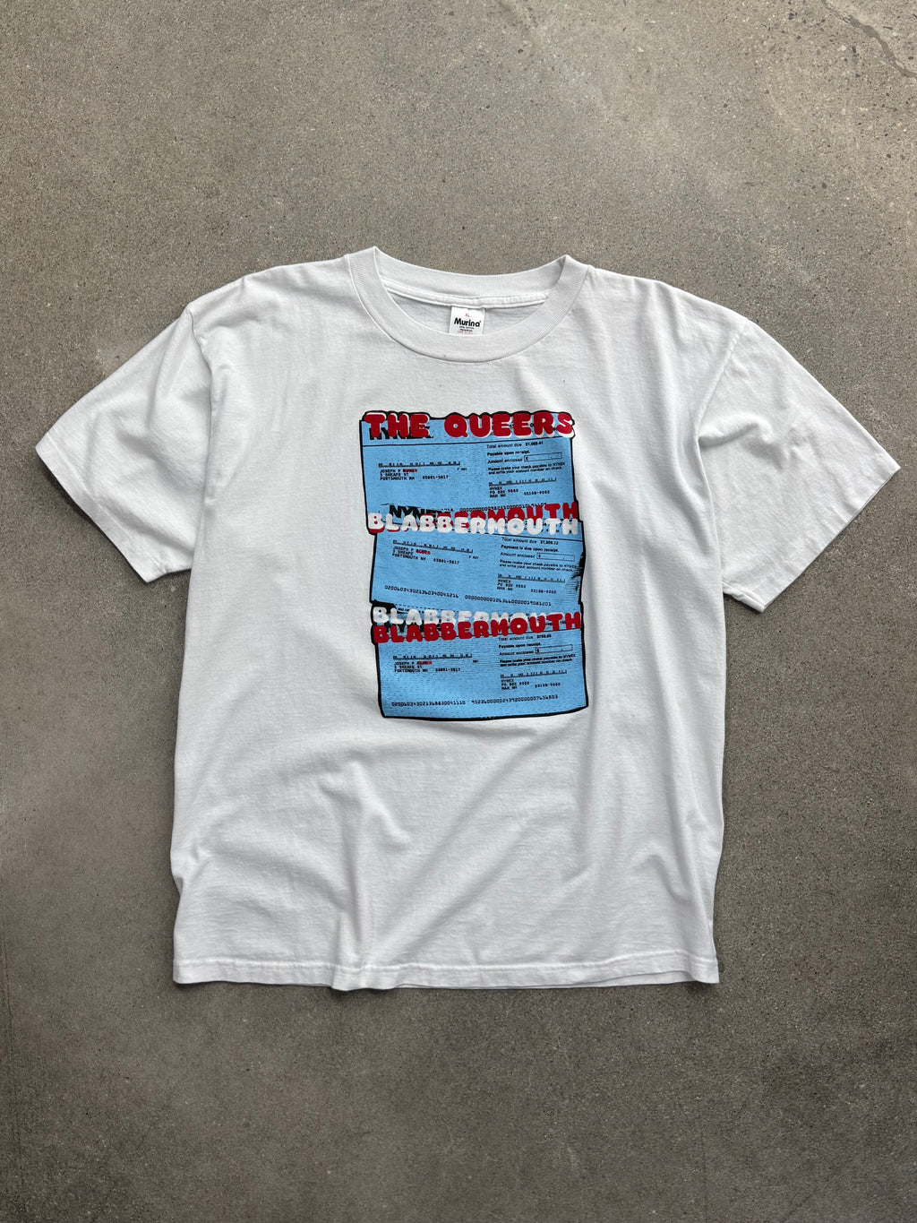 1995 The Queers Blabbermouth Lookout Records T-Shirt - XL