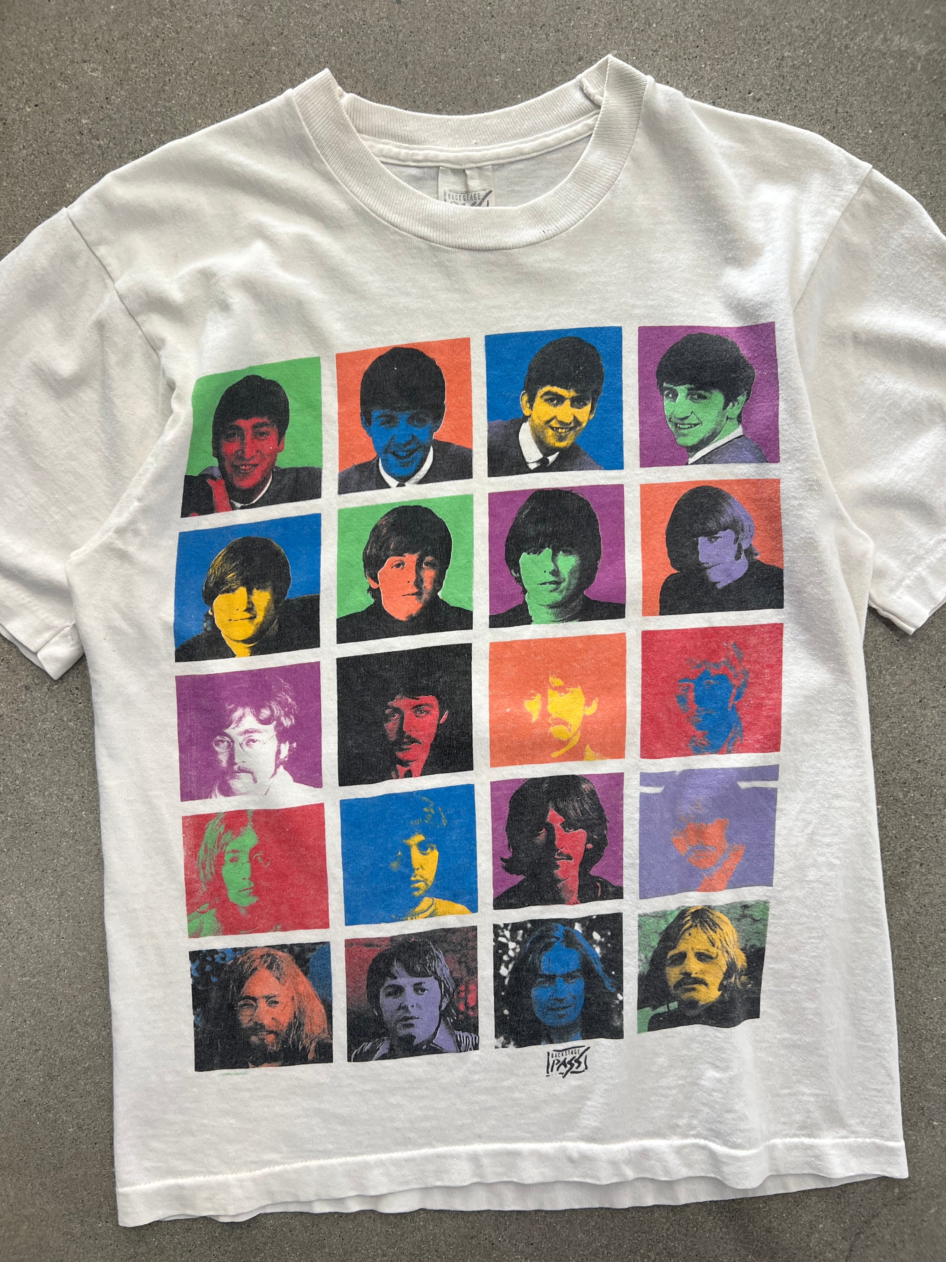 1989 The Beatles By Andy Warhol Pop Art Band T-Shirt - S