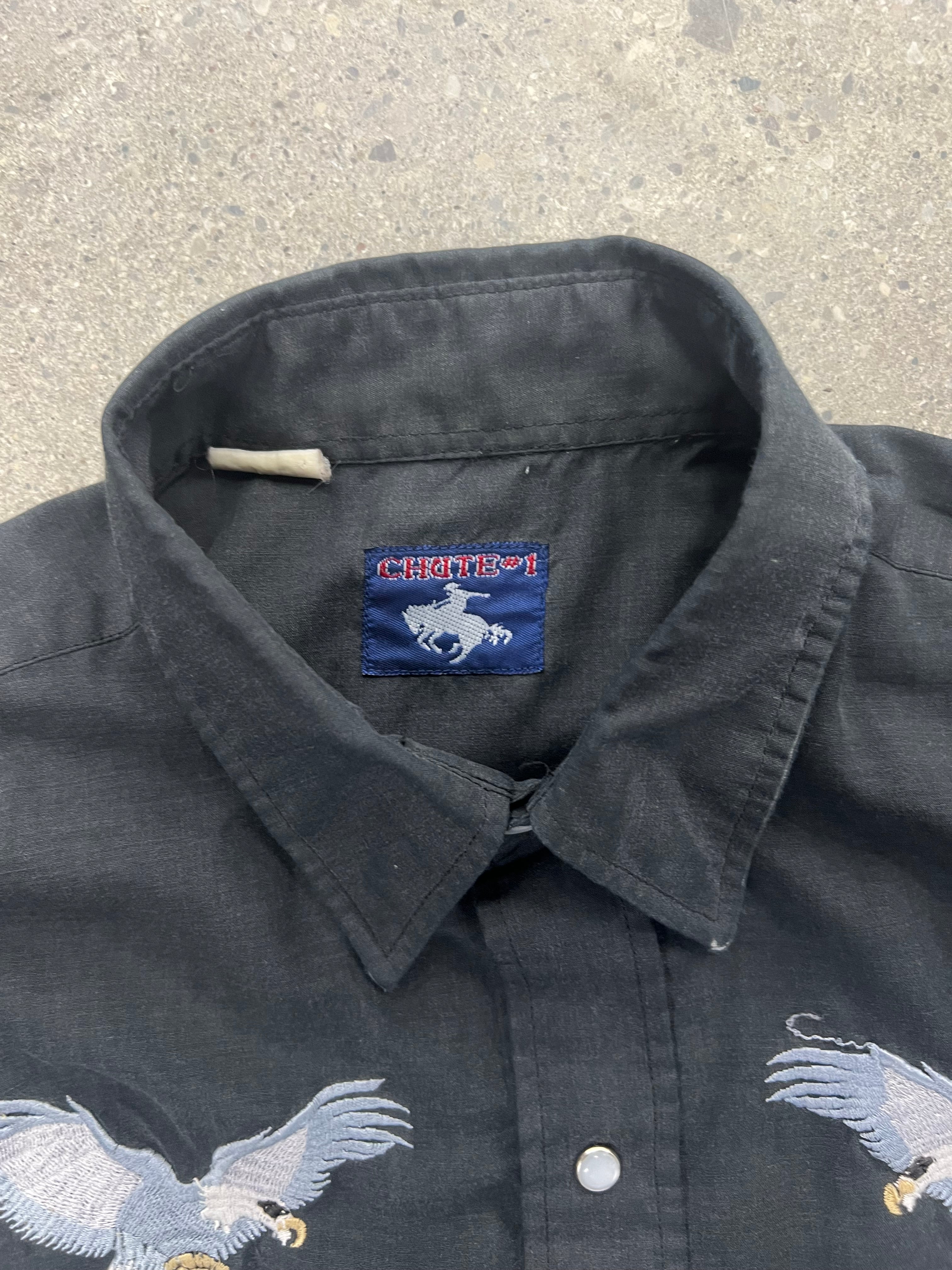 Chute #1 Western Pearl Snap Button-Up Shirt - L
