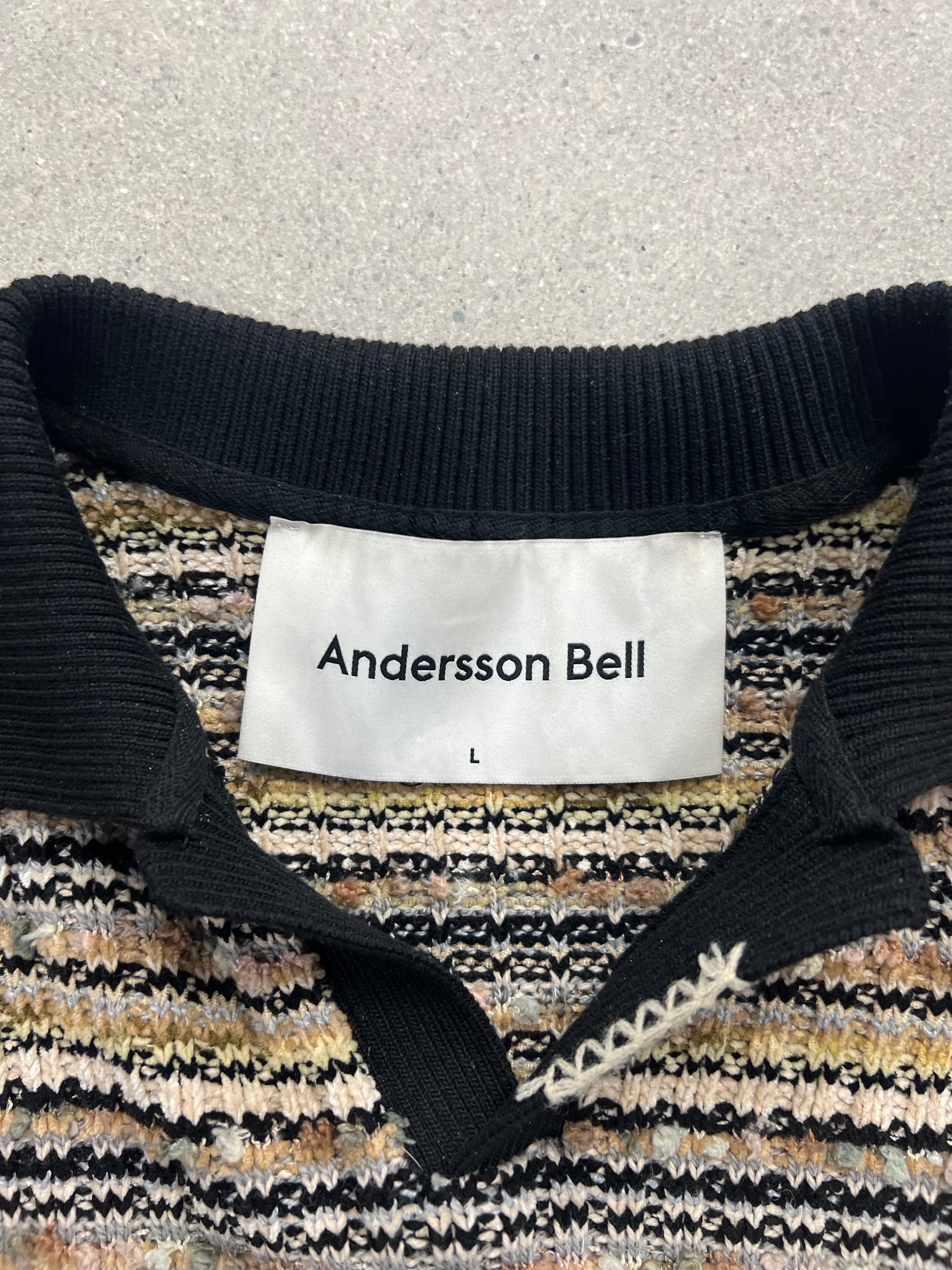 Anderson Bell Crea Boucle Collar Knit Shirt - L