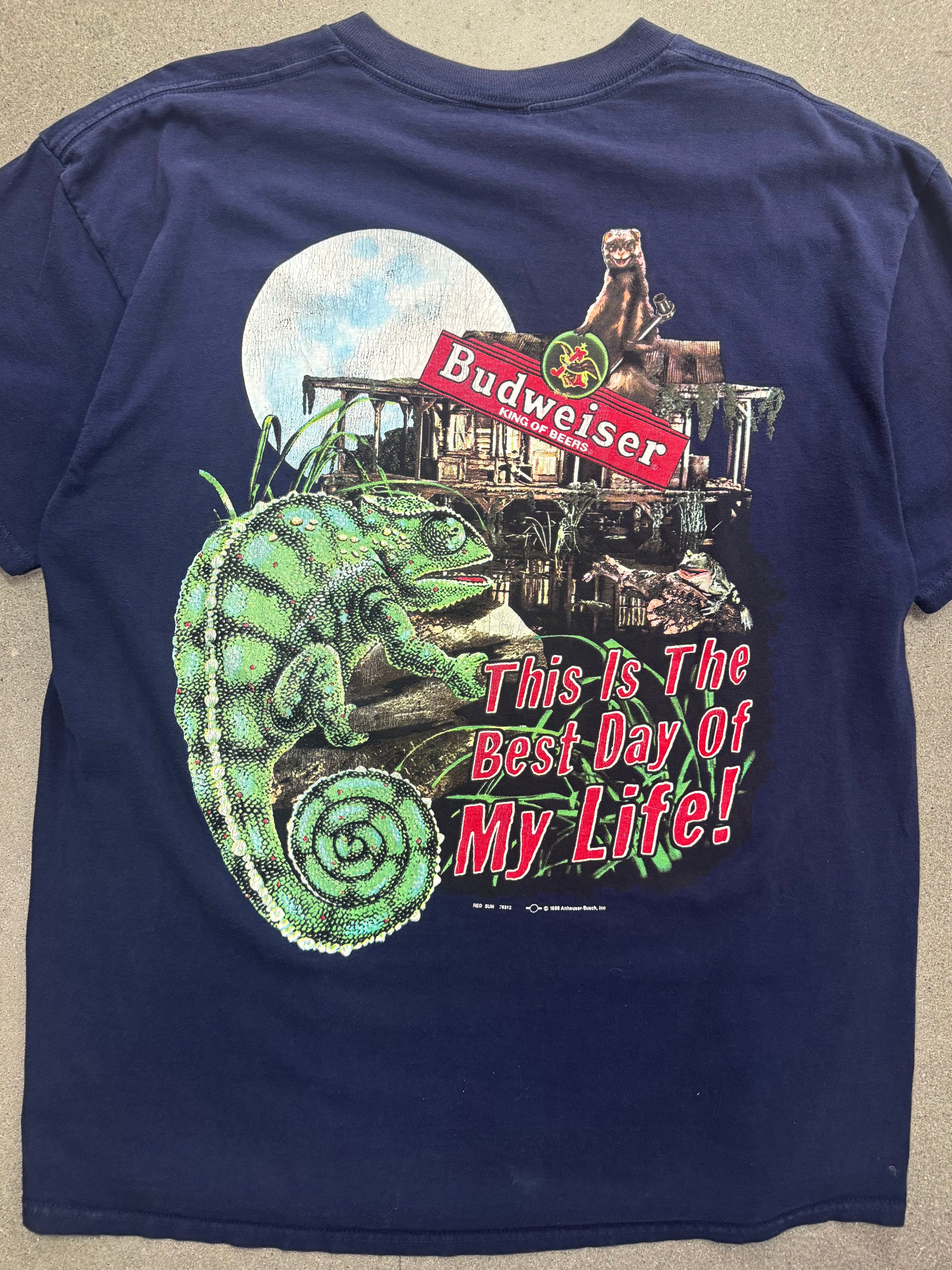 1998 Budweiser Ferret & Chameleon T-Shirt - XL