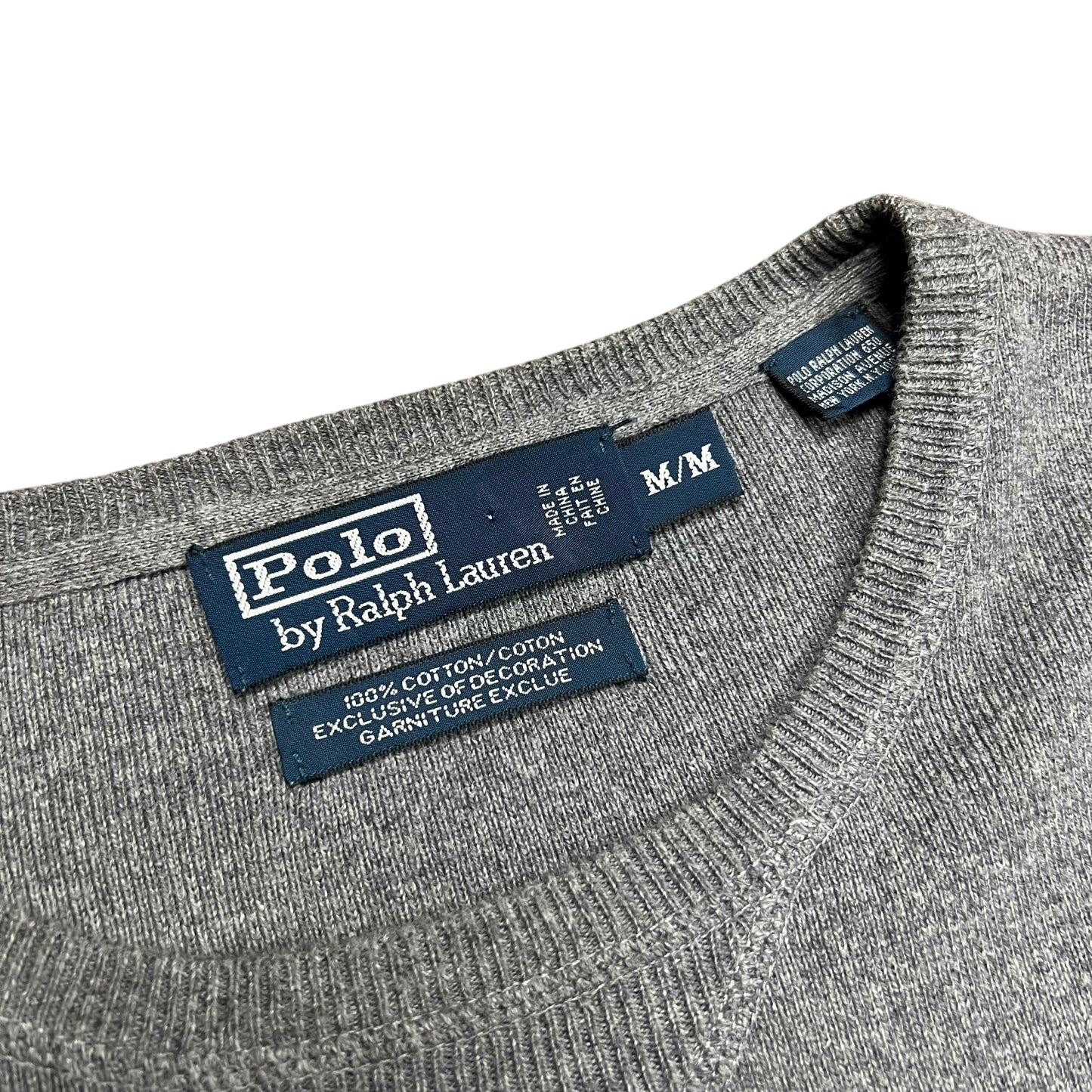 Polo Ralph Lauren Basic Grey Lightweight Knit Sweater - M