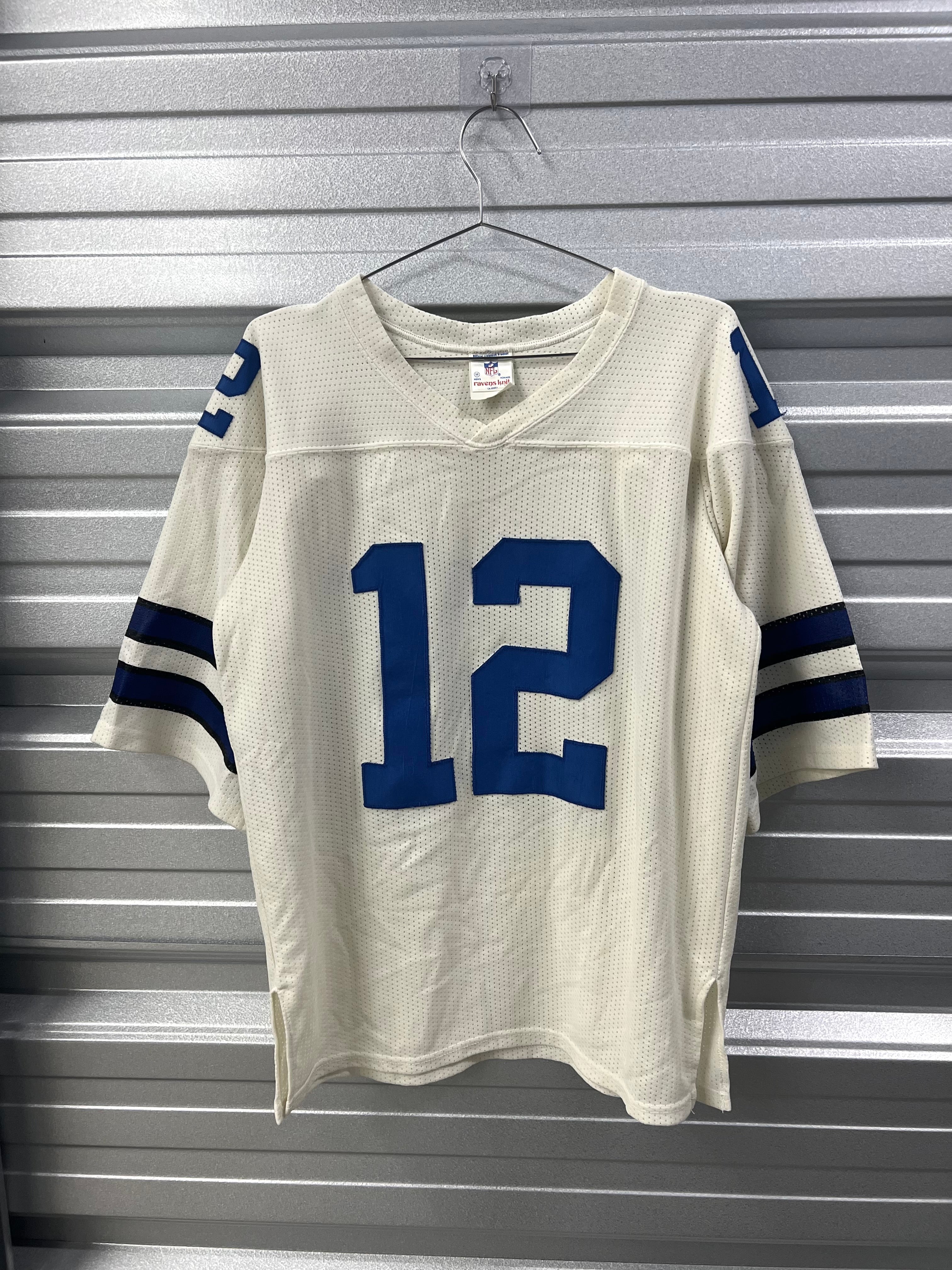 Ravens Knit Dallas Cowboys Roger Staubach NFL Football Jersey - L