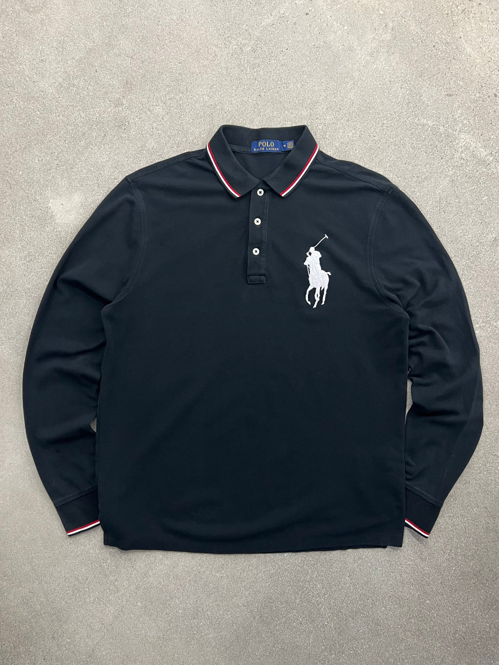 Polo Ralph Lauren Classic Big Pony Long Sleeve Polo Shirt - L