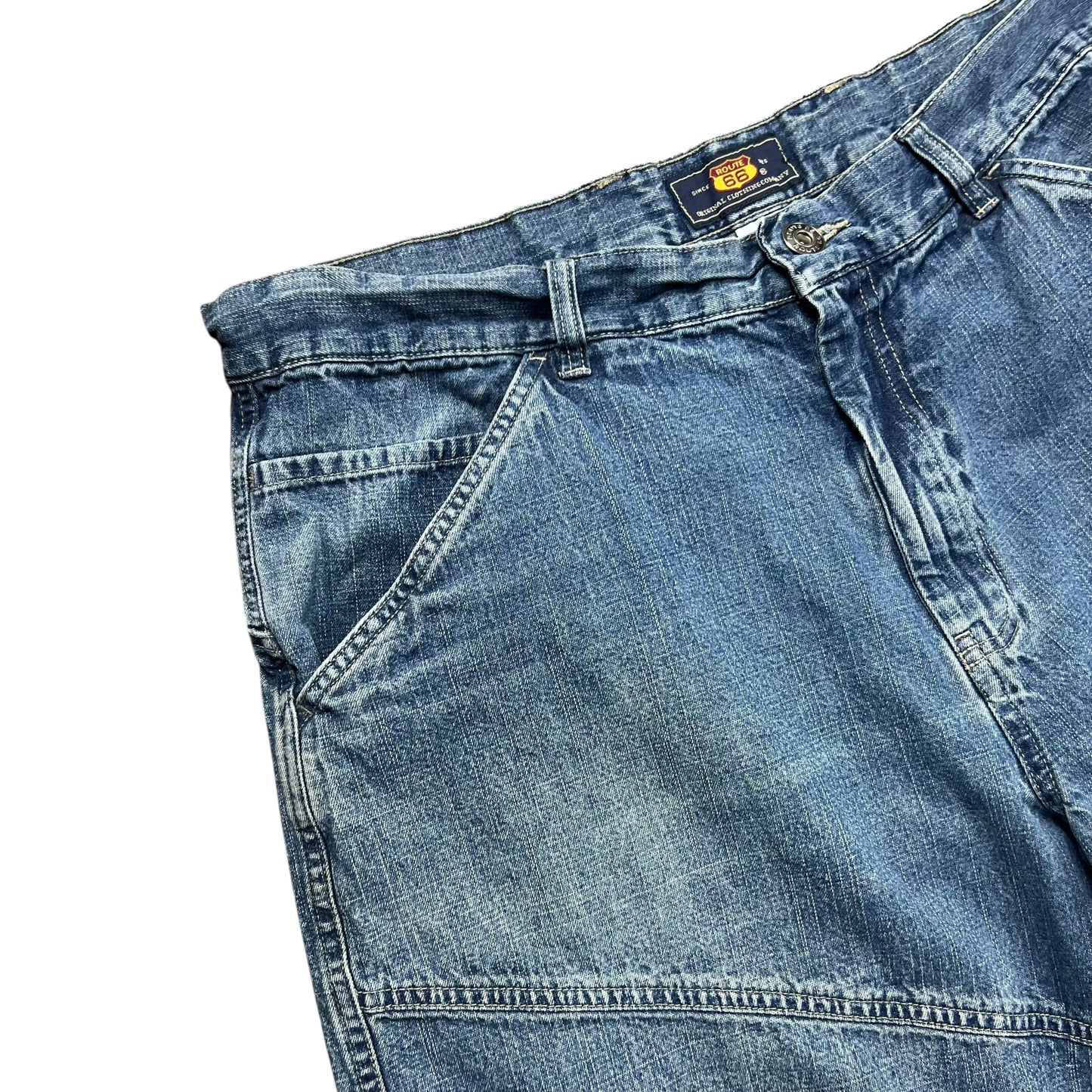 Route 66 Faded Blue Jean Shorts - 36”