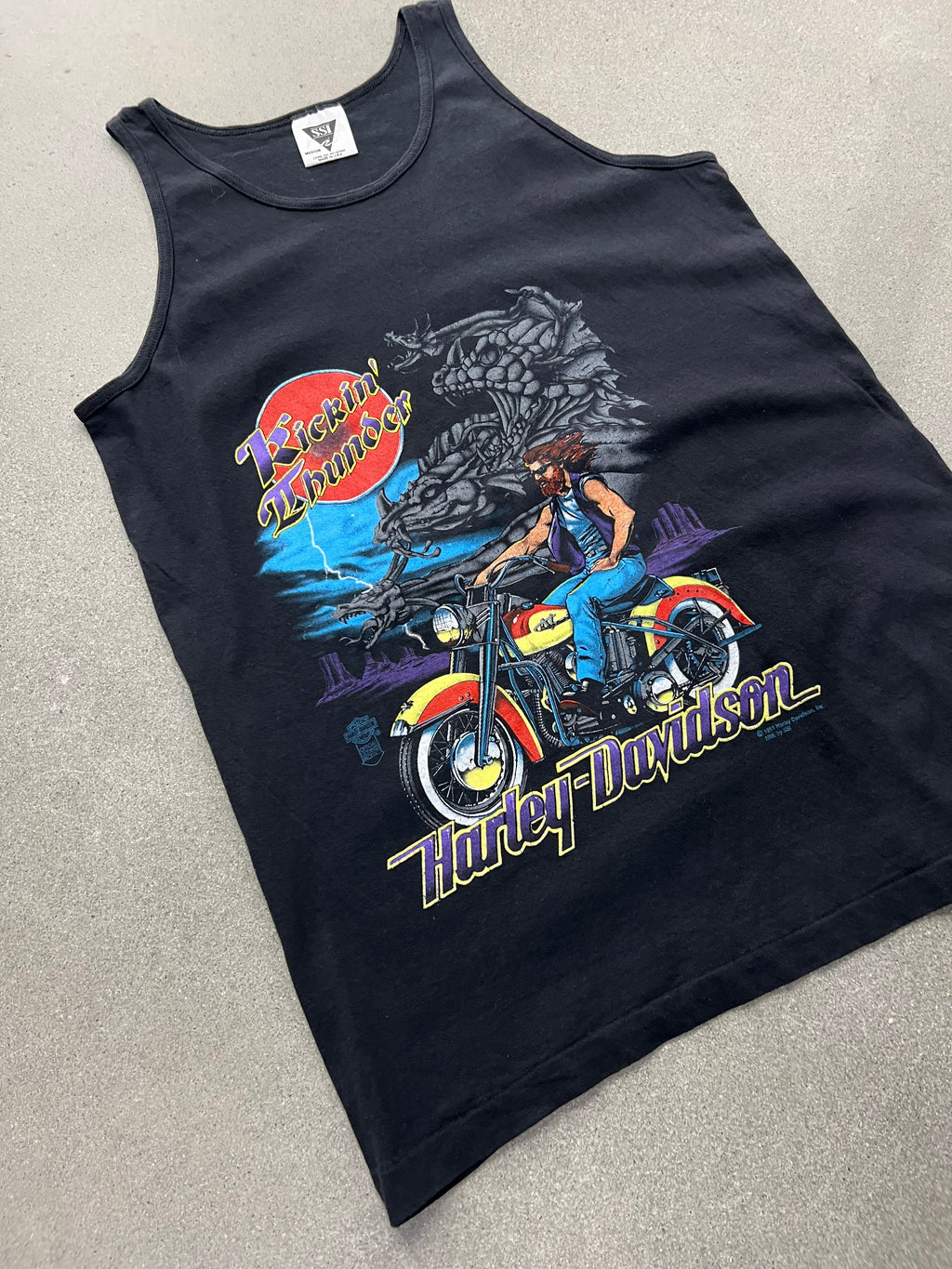 1991 Harley-Davidson Kickin’ Thunder Sleeveless Shirt - M
