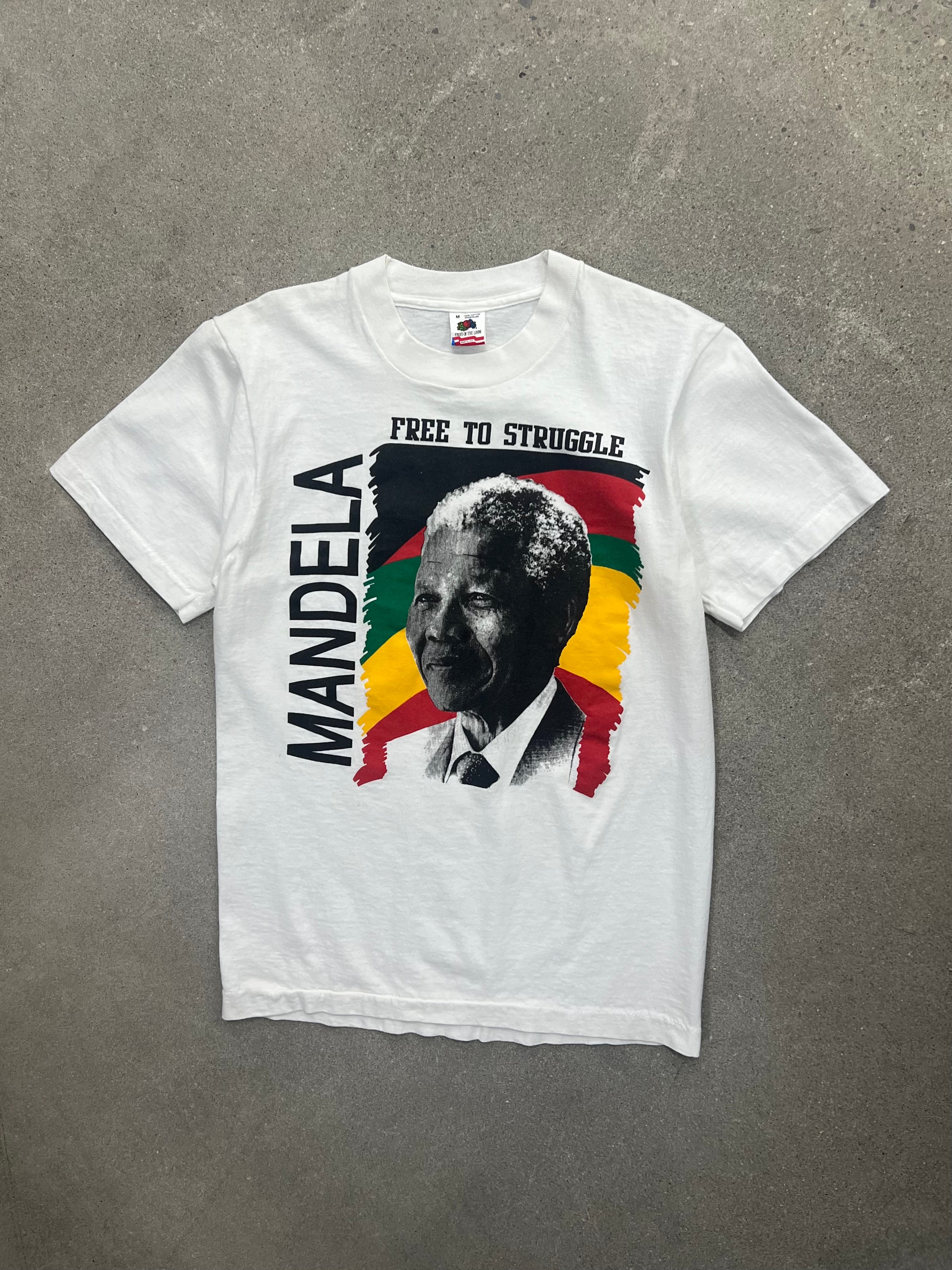 Nelson Mandela Free To Struggle Tribute T-Shirt - M