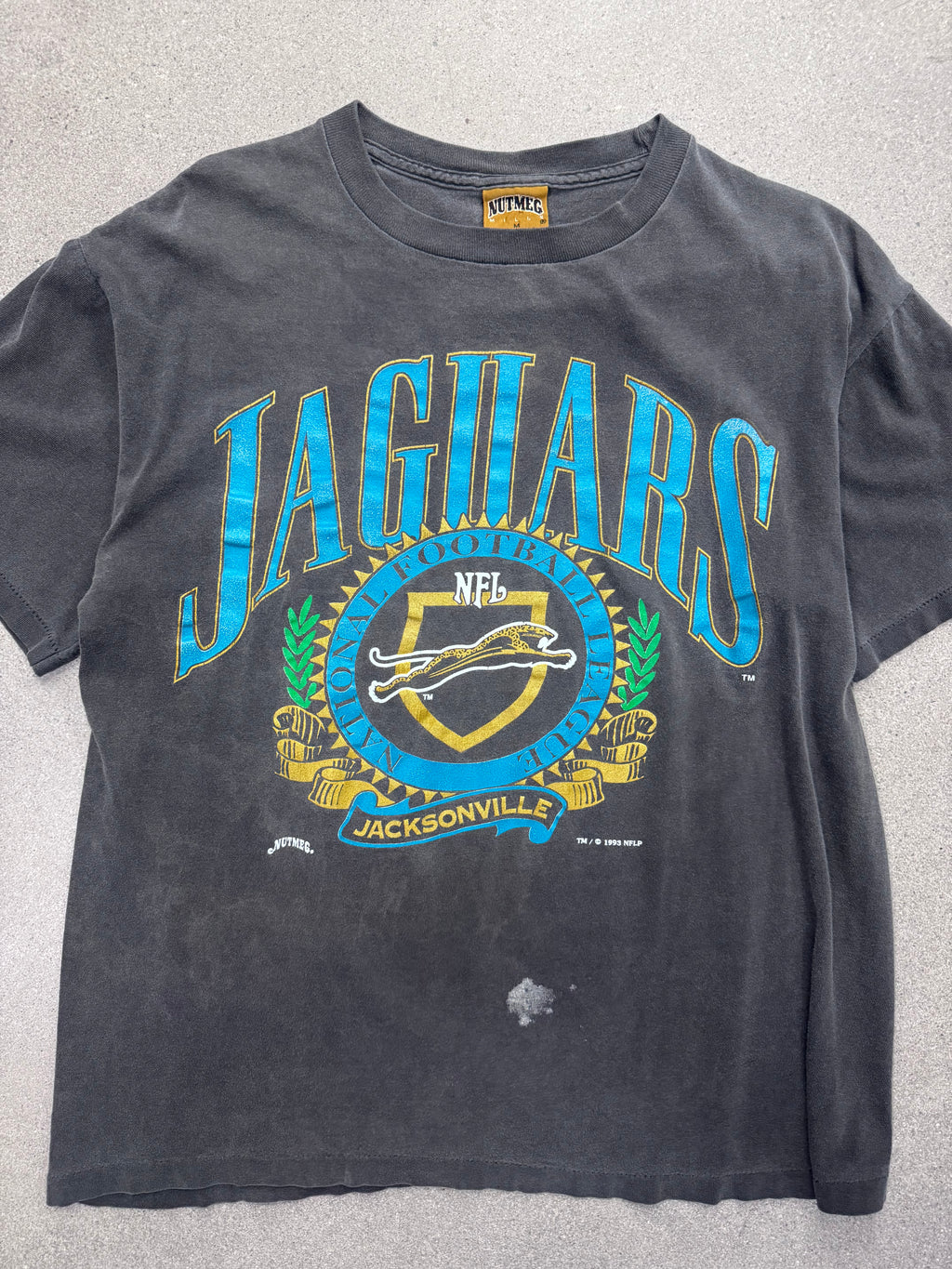 Ausgeblichenes 1993 Nutmeg Jacksonville Jaguars NFL T-Shirt - L