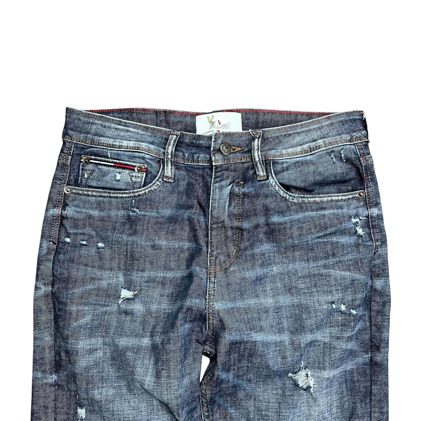 Tommy Hilfiger x Lewis Hamilton Faded & Distressed Looney Tunes Jeans - 32"